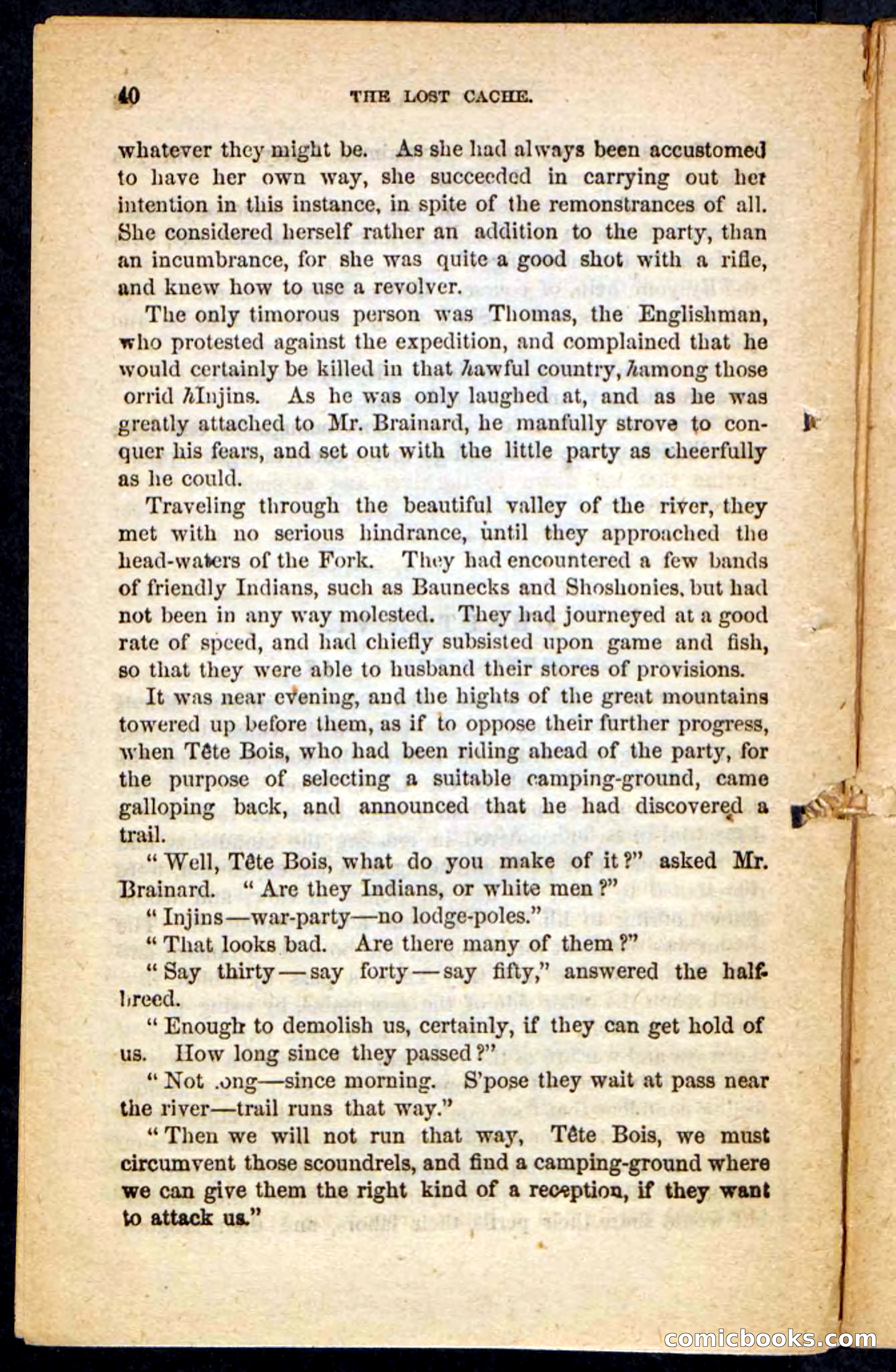 The Lost Cache, Beadle's Pocket Novels No. 133 — page 36 of 100