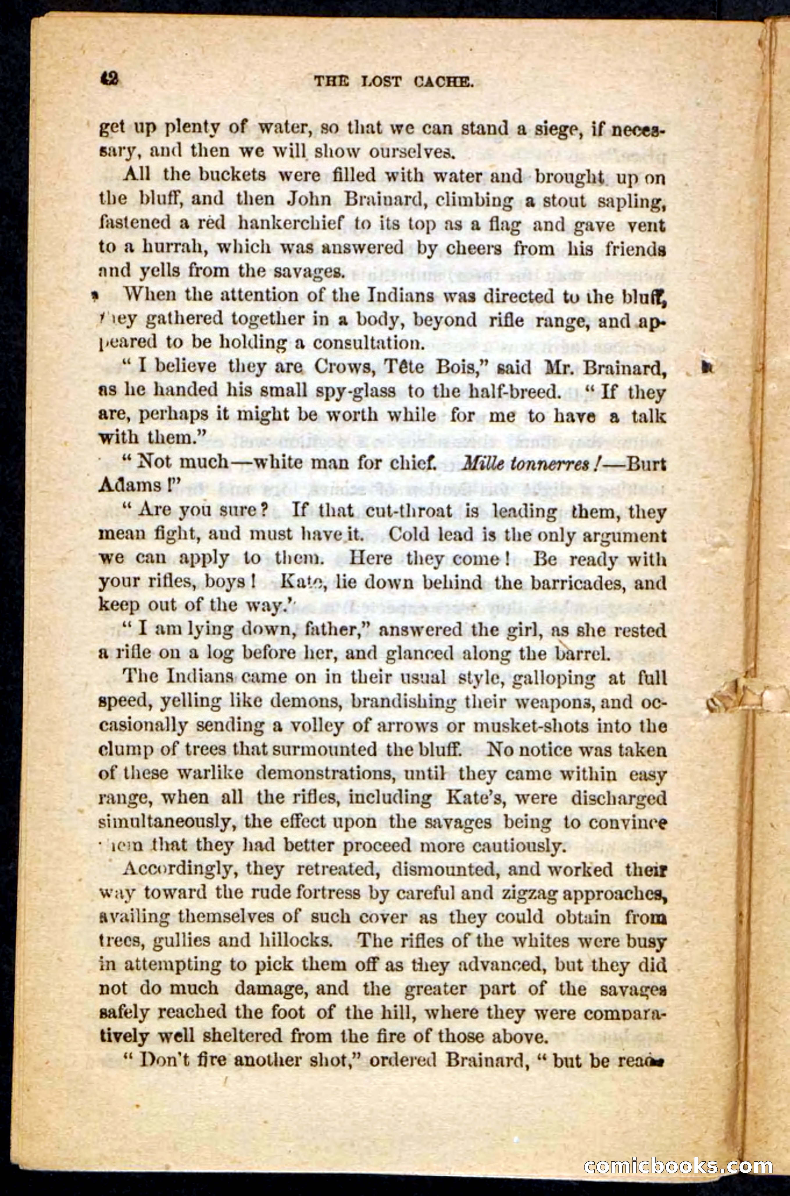 The Lost Cache, Beadle's Pocket Novels No. 133 — page 38 of 100
