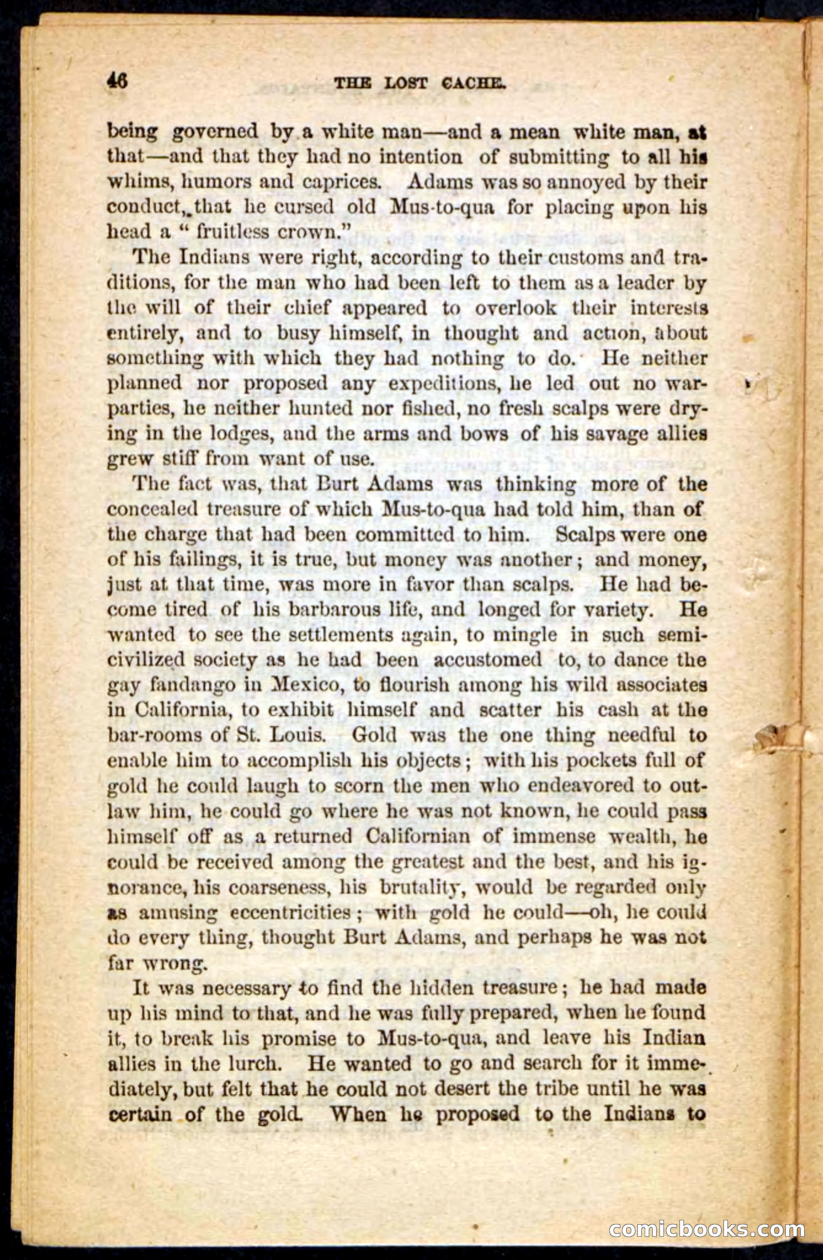 The Lost Cache, Beadle's Pocket Novels No. 133 — page 42 of 100