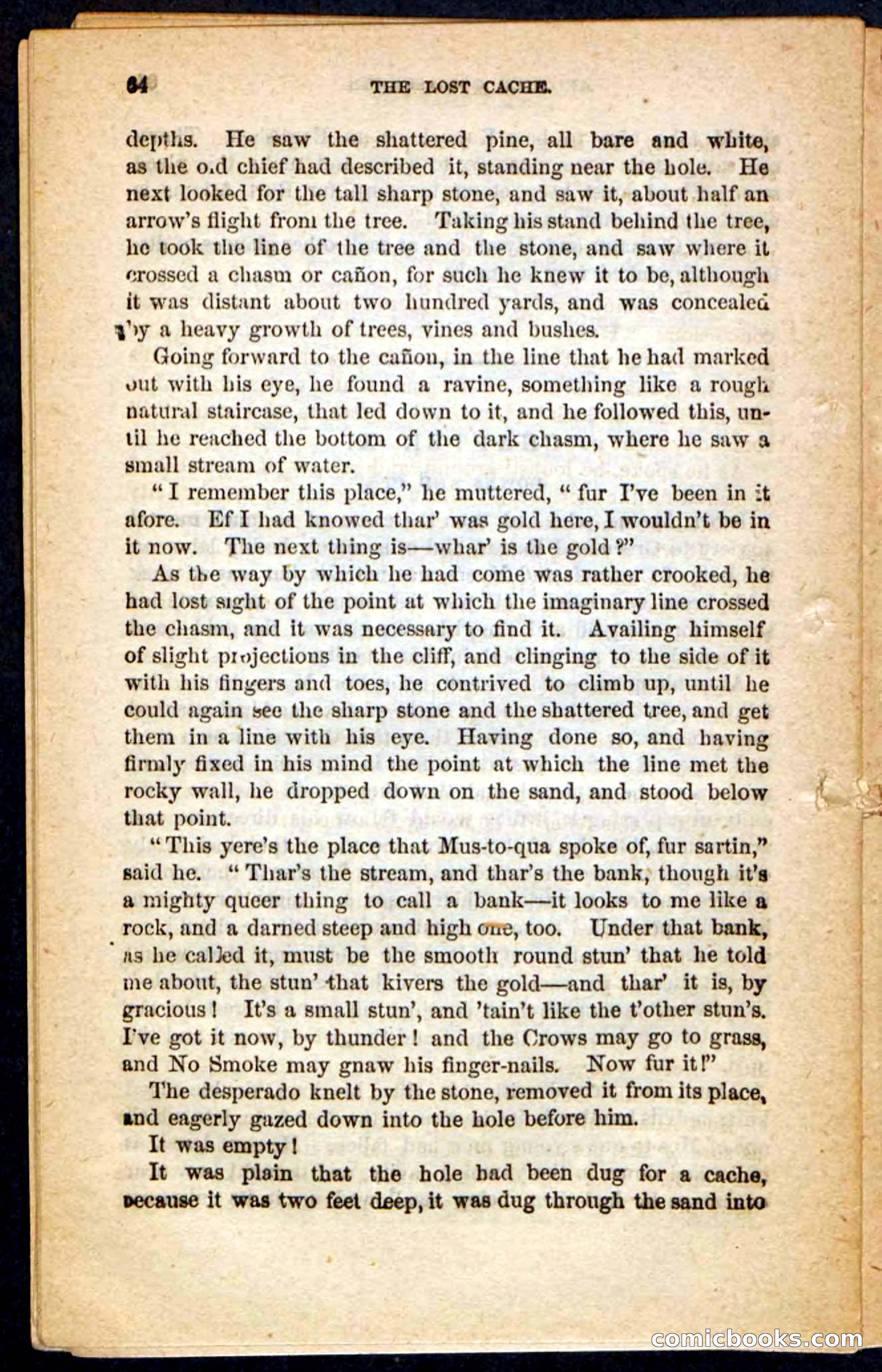 The Lost Cache, Beadle's Pocket Novels No. 133 — page 60 of 100