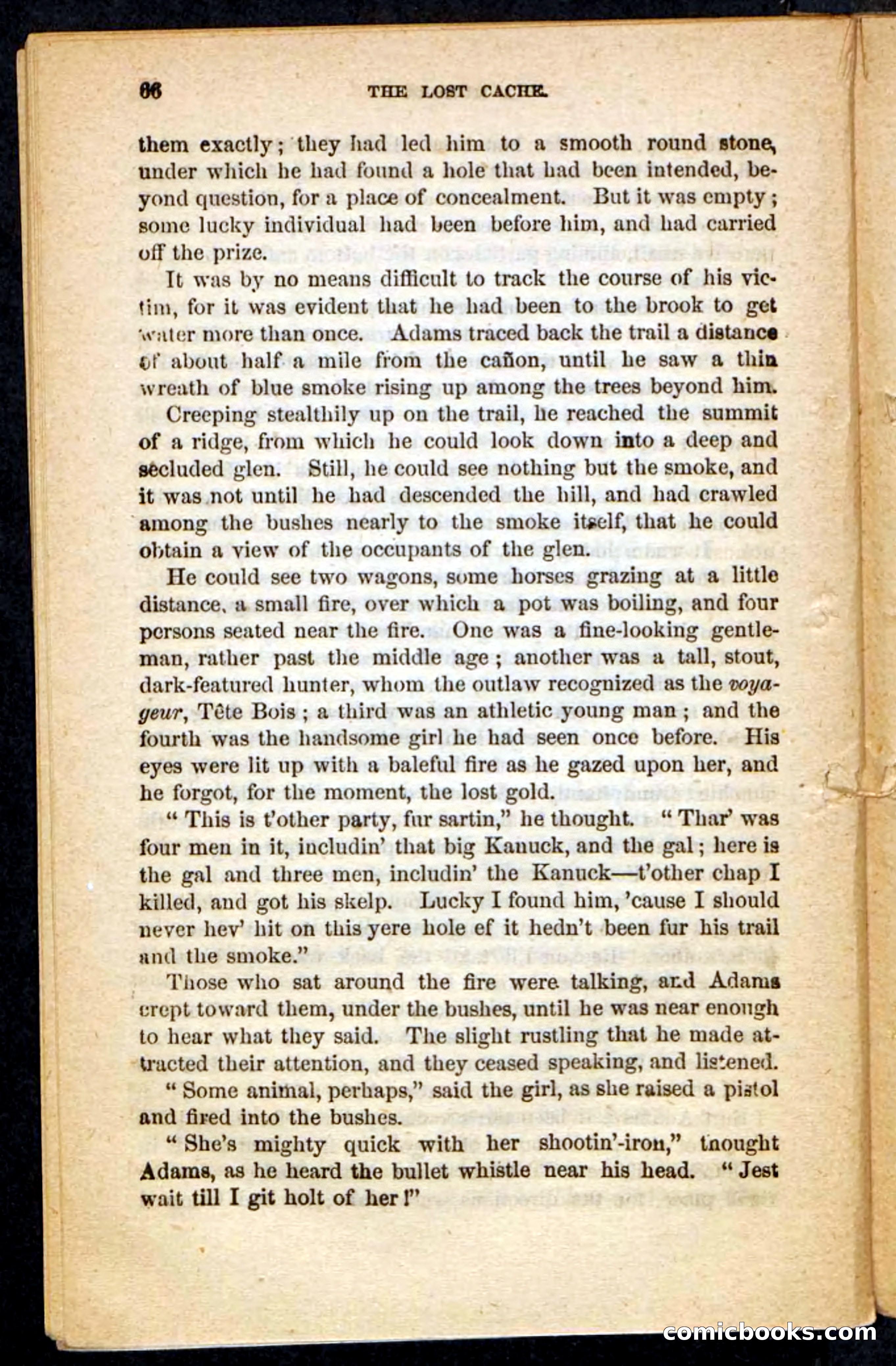 The Lost Cache, Beadle's Pocket Novels No. 133 — page 62 of 100