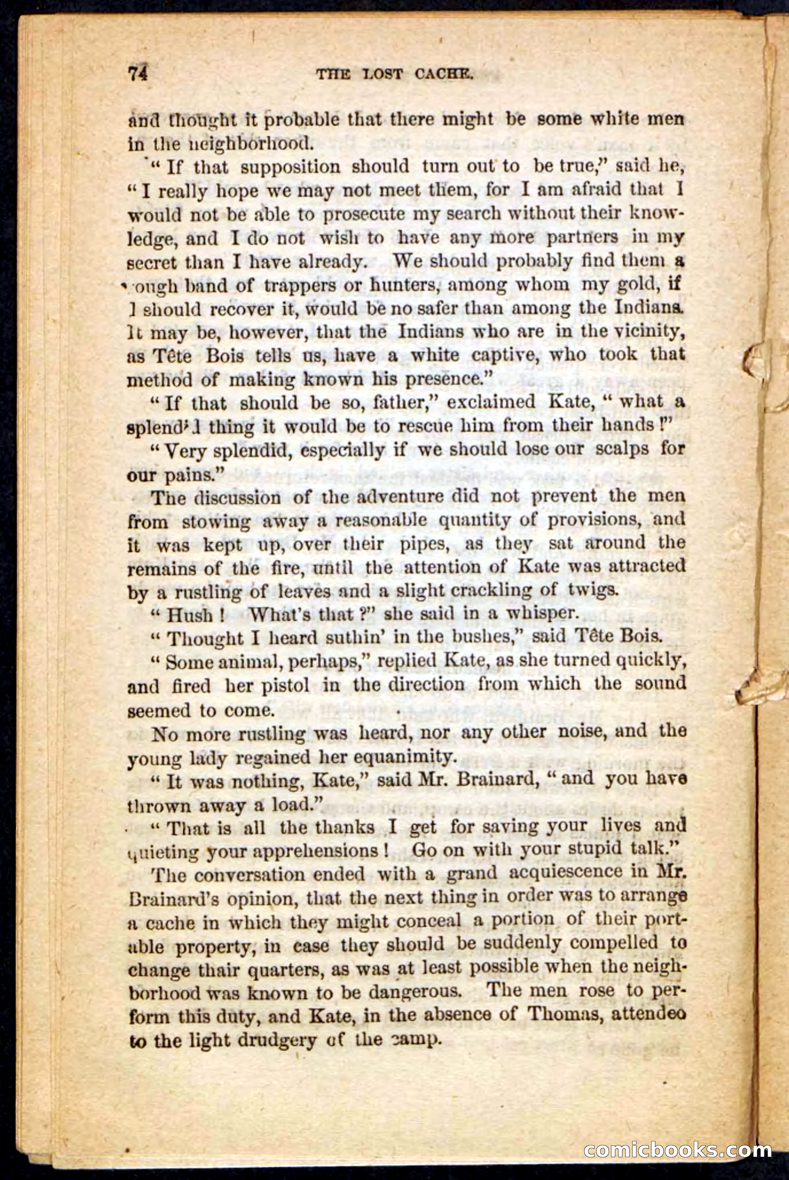 The Lost Cache, Beadle's Pocket Novels No. 133 — page 70 of 100
