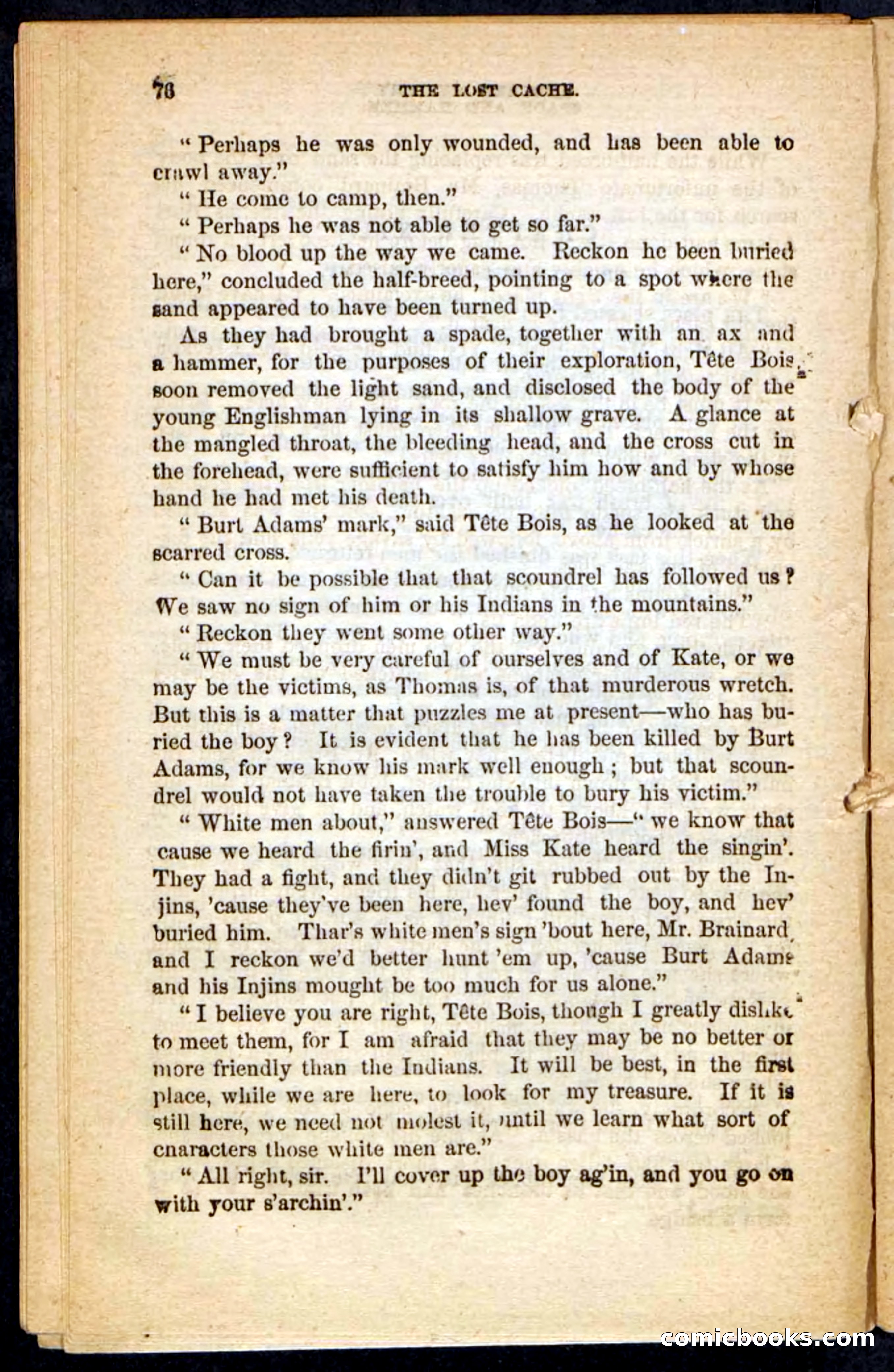 The Lost Cache, Beadle's Pocket Novels No. 133 — page 72 of 100