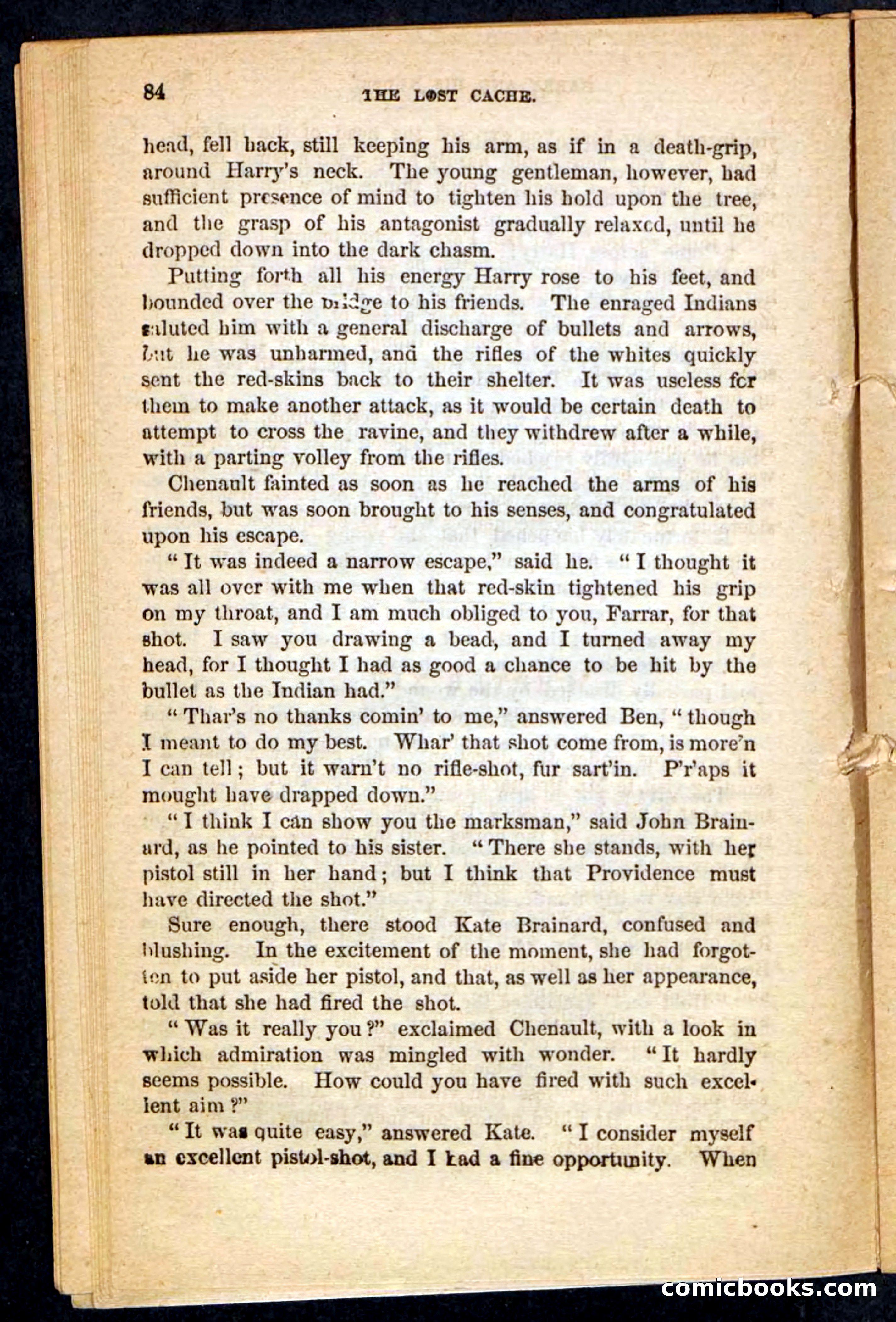 The Lost Cache, Beadle's Pocket Novels No. 133 — page 80 of 100