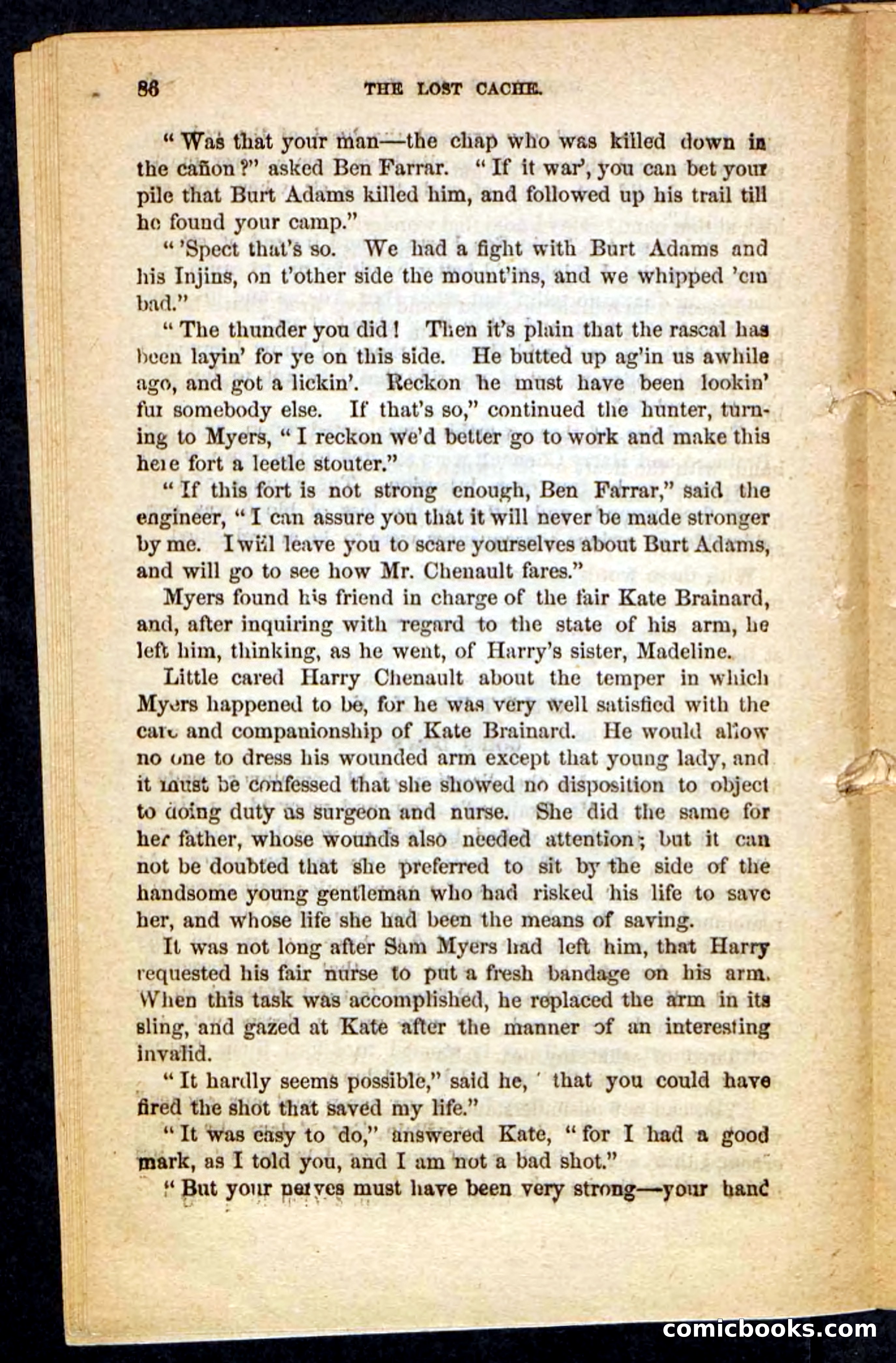 The Lost Cache, Beadle's Pocket Novels No. 133 — page 82 of 100