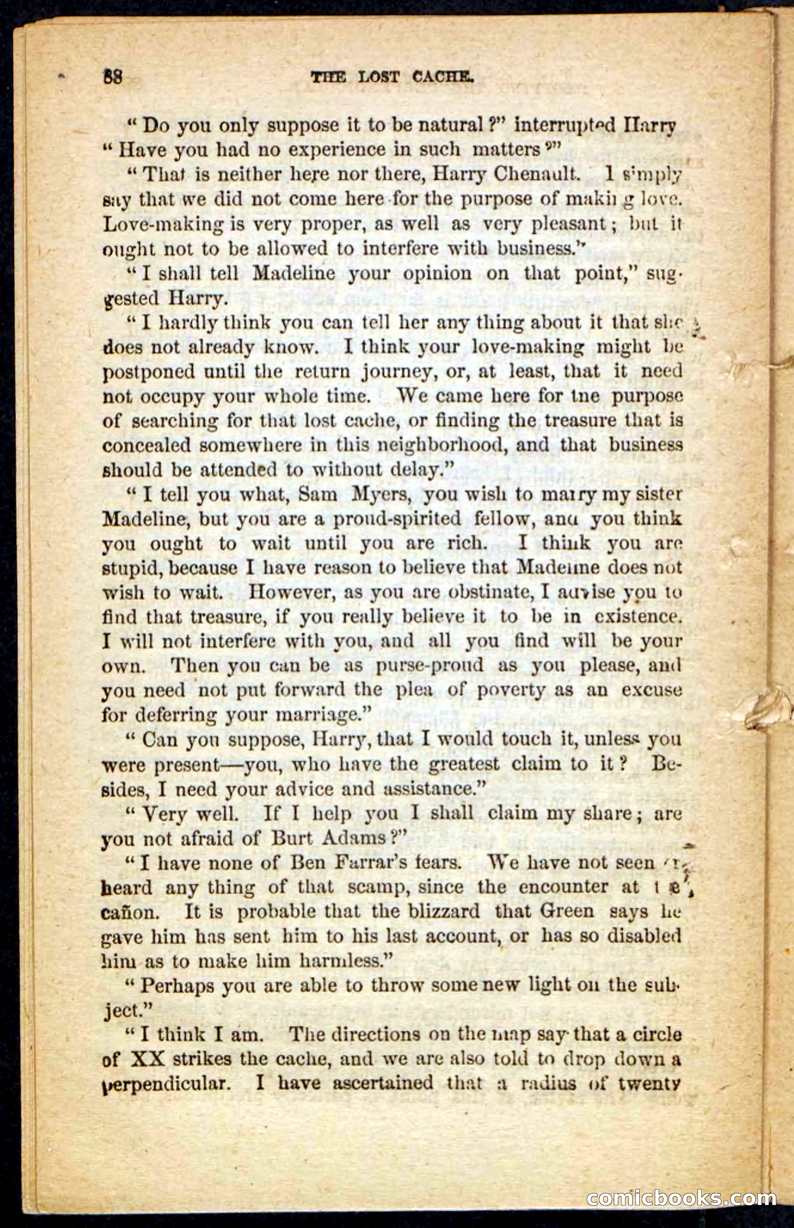 The Lost Cache, Beadle's Pocket Novels No. 133 — page 84 of 100