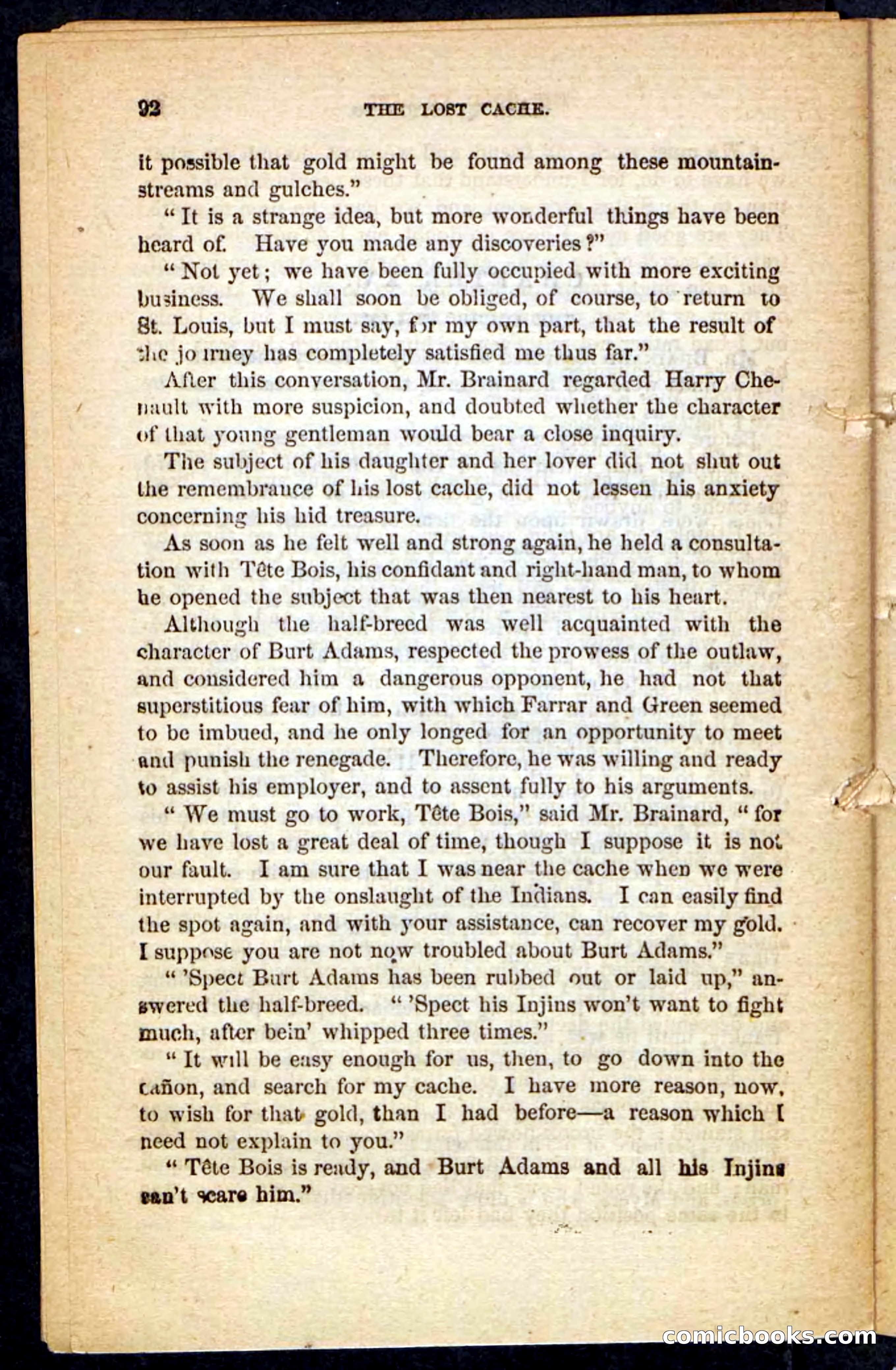 The Lost Cache, Beadle's Pocket Novels No. 133 — page 88 of 100