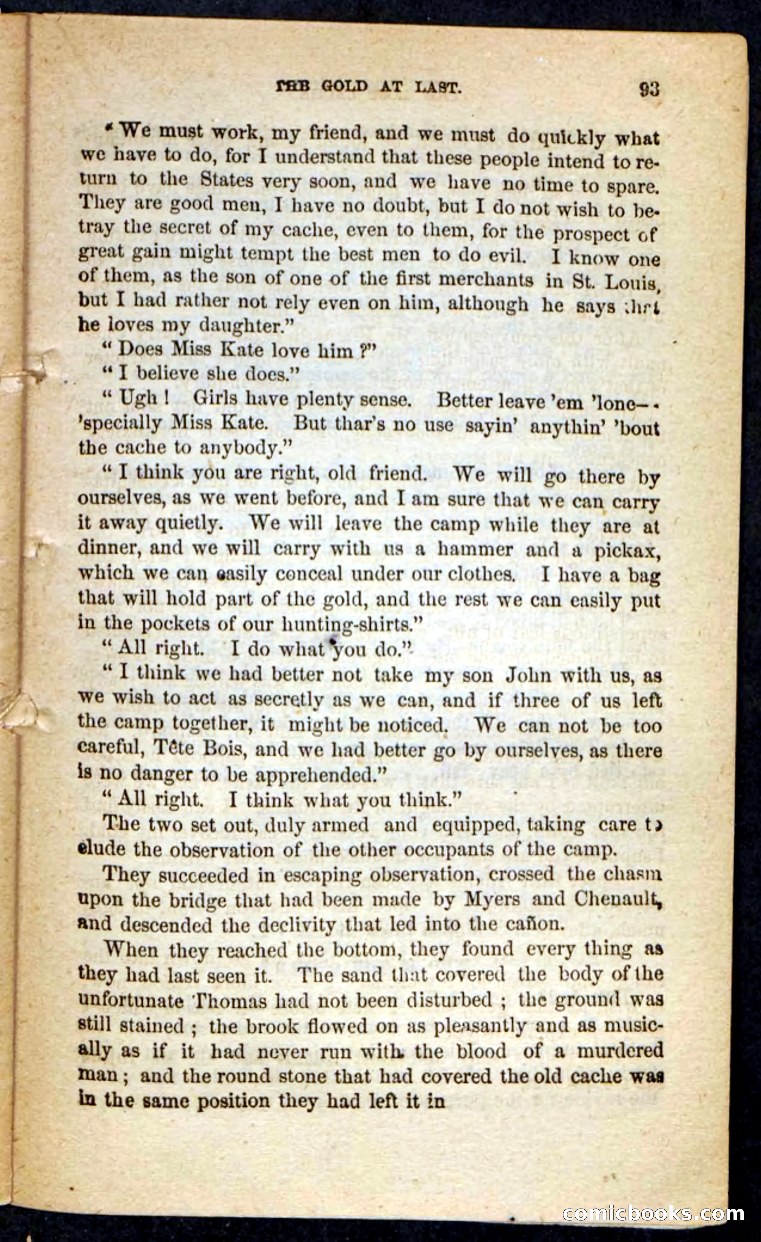 The Lost Cache, Beadle's Pocket Novels No. 133 — page 89 of 100