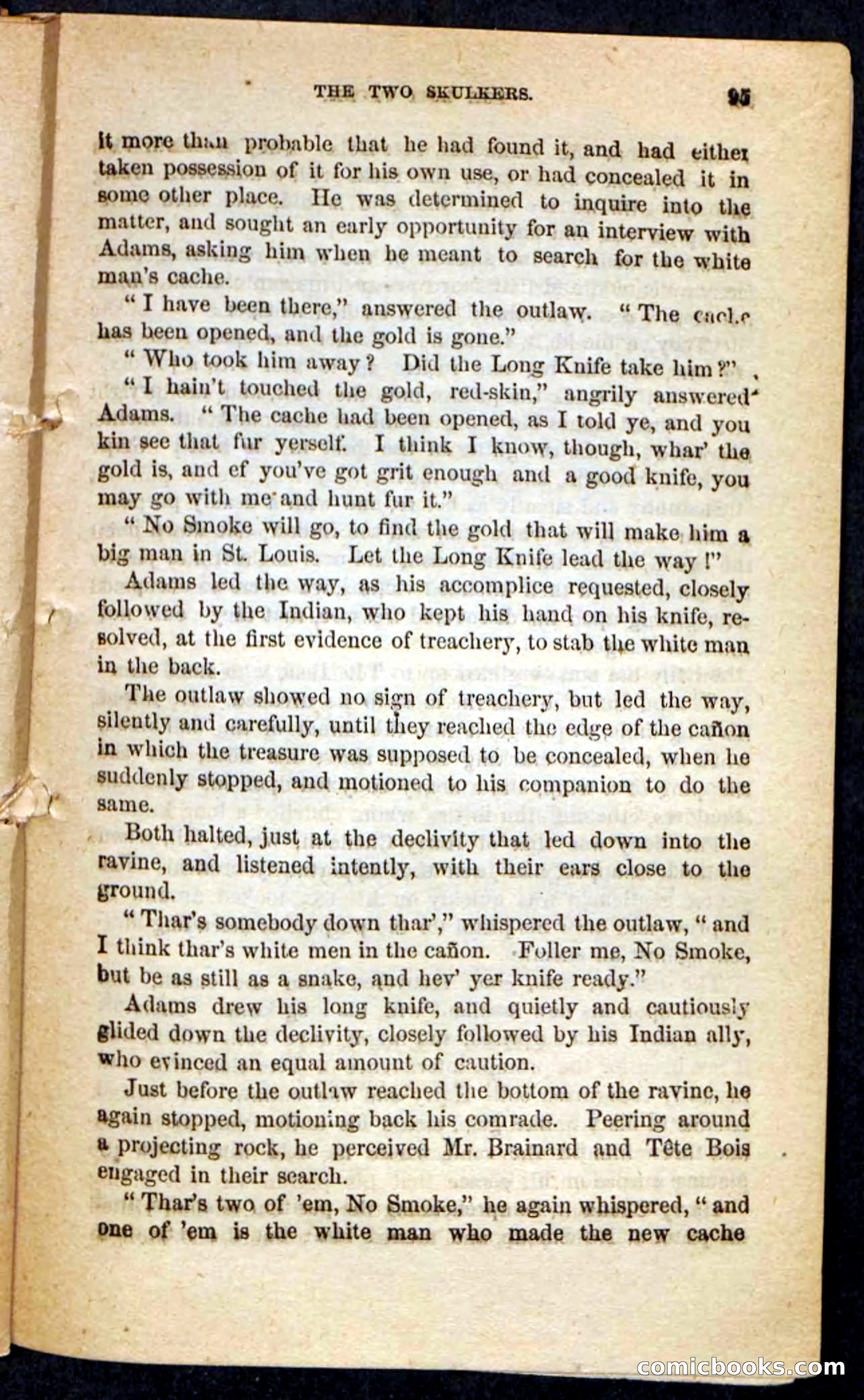 The Lost Cache, Beadle's Pocket Novels No. 133 — page 91 of 100