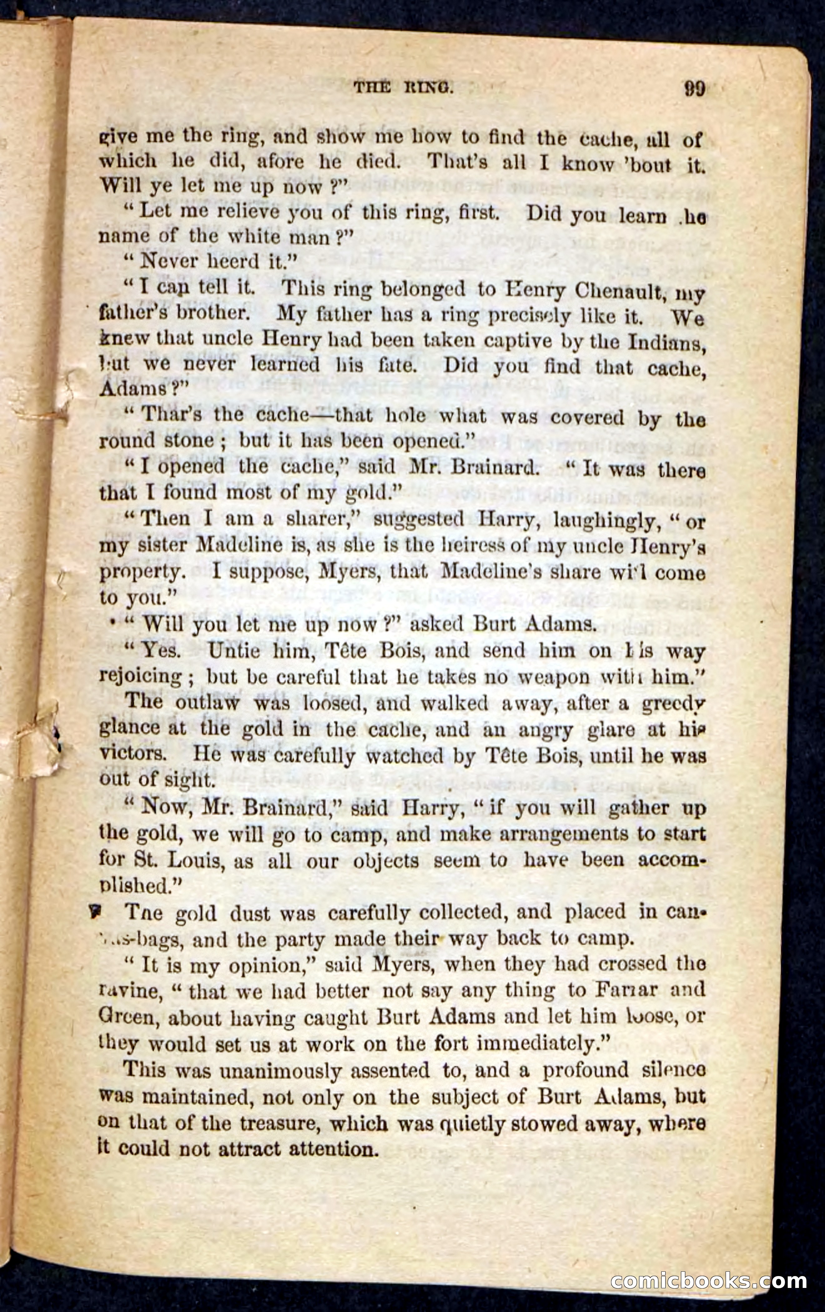 The Lost Cache, Beadle's Pocket Novels No. 133 — page 95 of 100