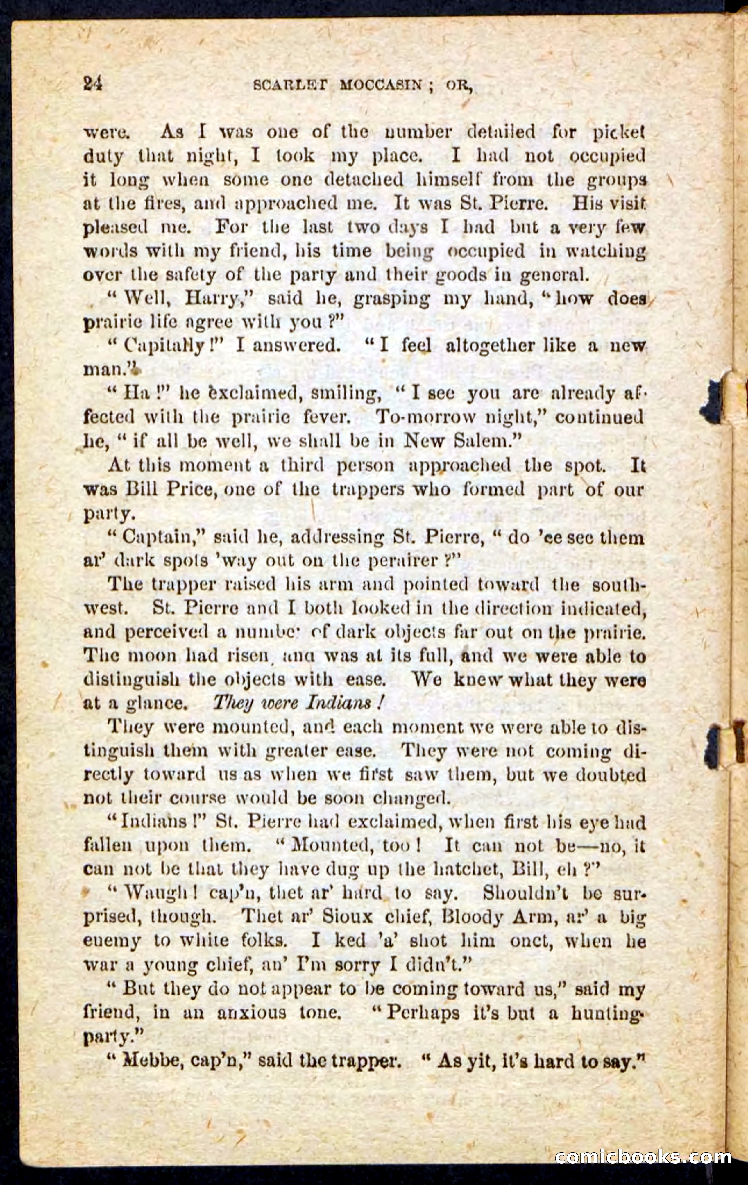 Beadle's Pocket Novels No. 136: Scarlet Moccasin — page 20 of 100