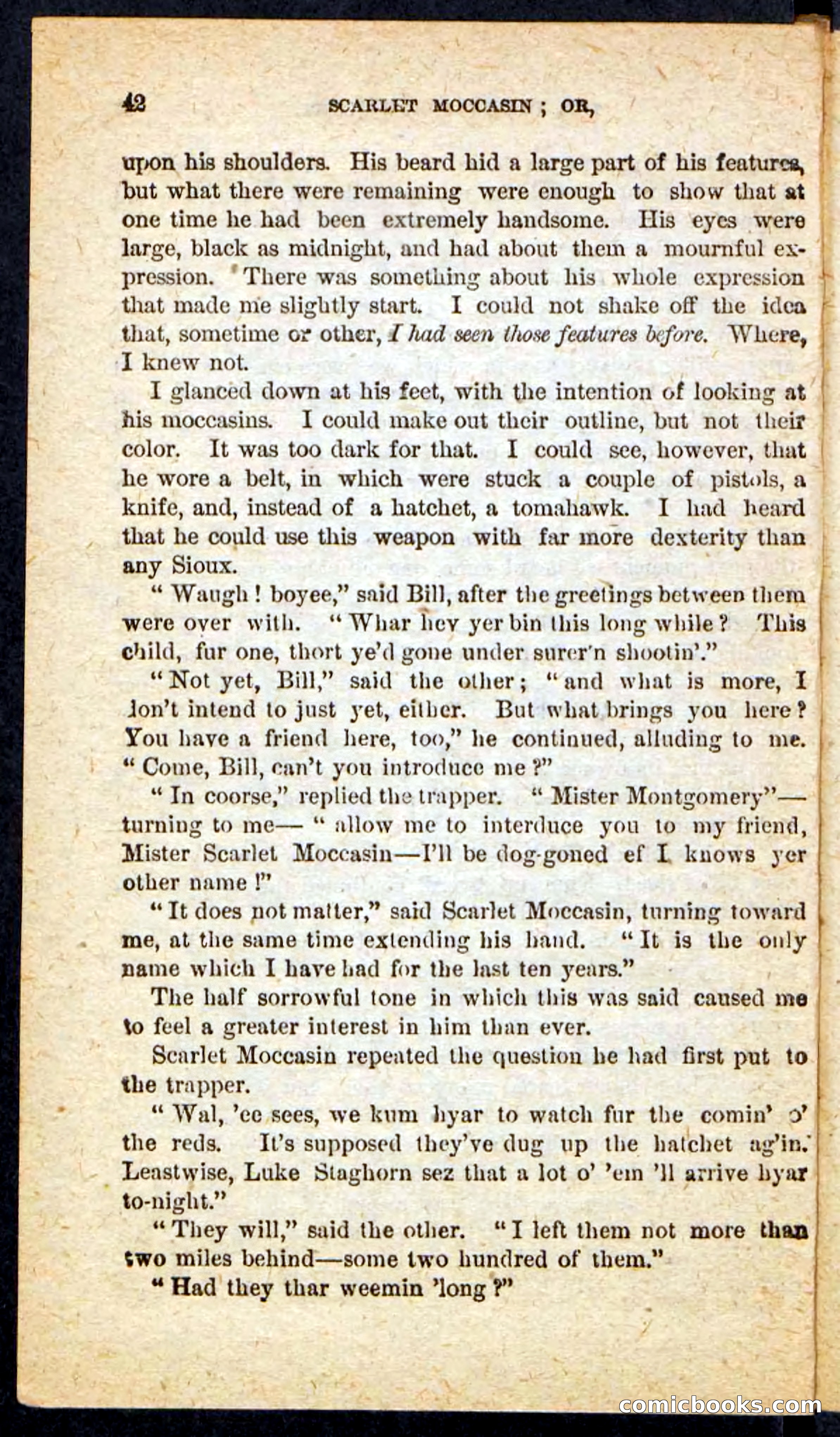Beadle's Pocket Novels No. 136: Scarlet Moccasin — page 38 of 100