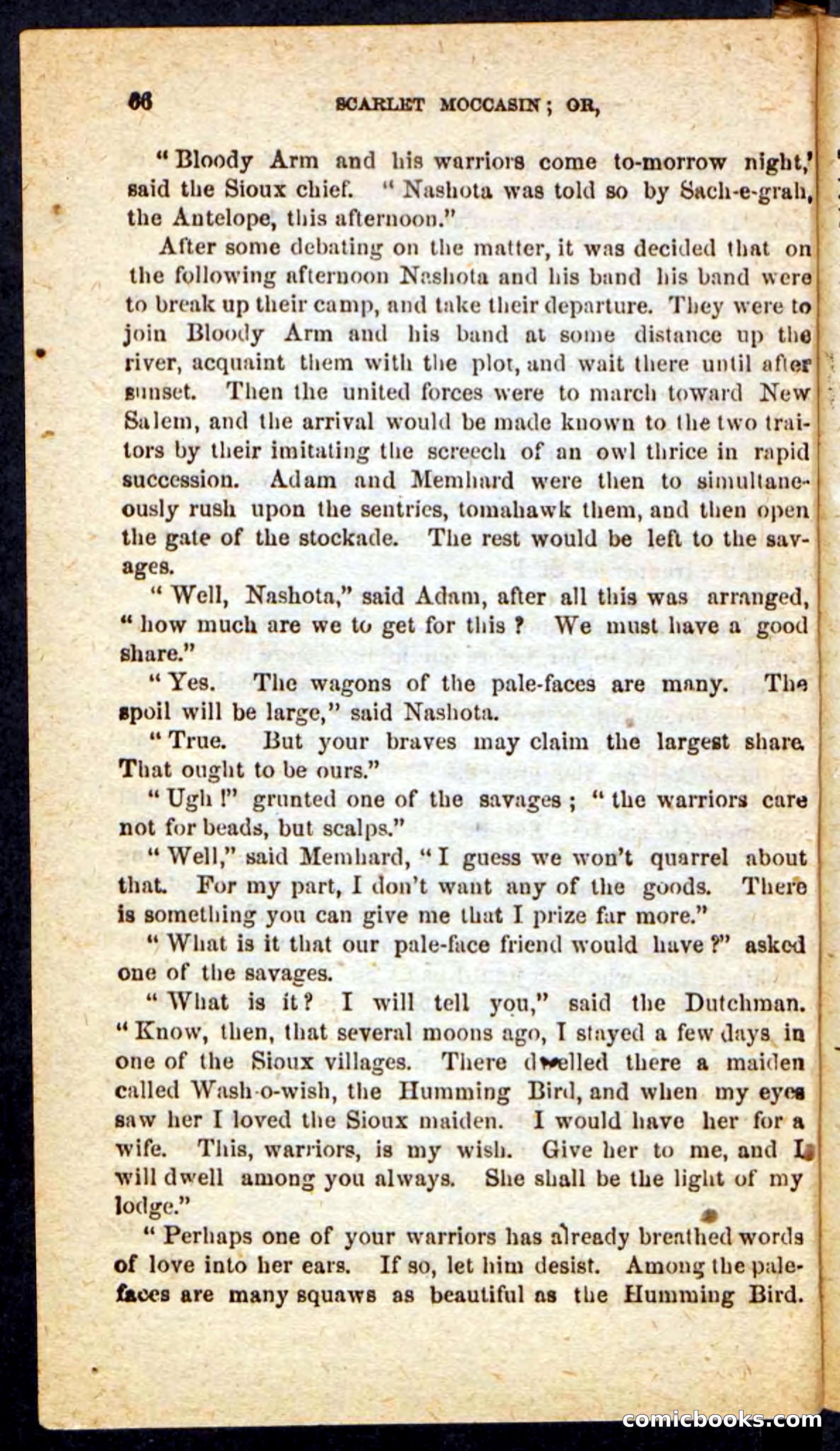 Beadle's Pocket Novels No. 136: Scarlet Moccasin — page 62 of 100