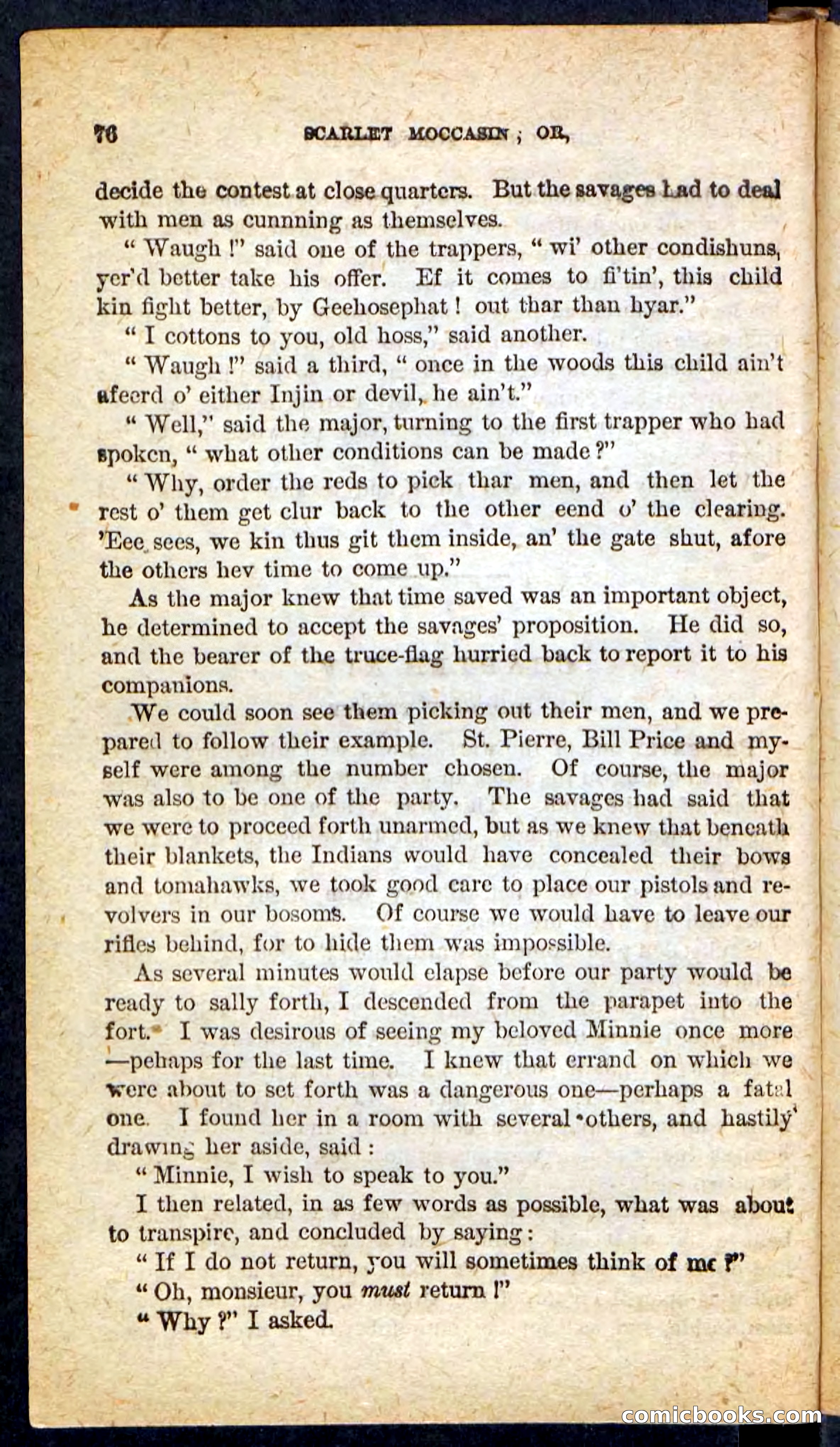 Beadle's Pocket Novels No. 136: Scarlet Moccasin — page 72 of 100