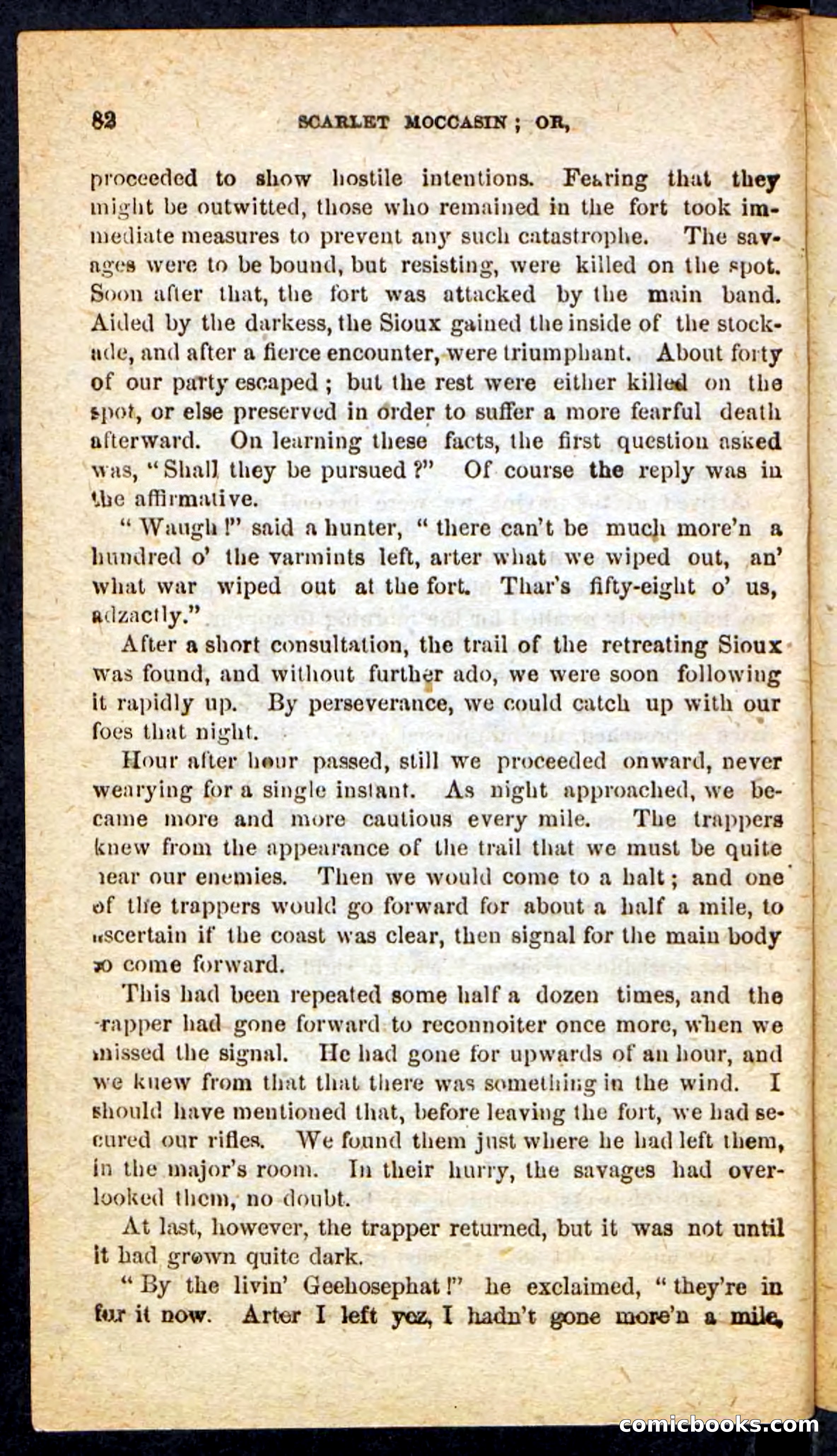 Beadle's Pocket Novels No. 136: Scarlet Moccasin — page 78 of 100