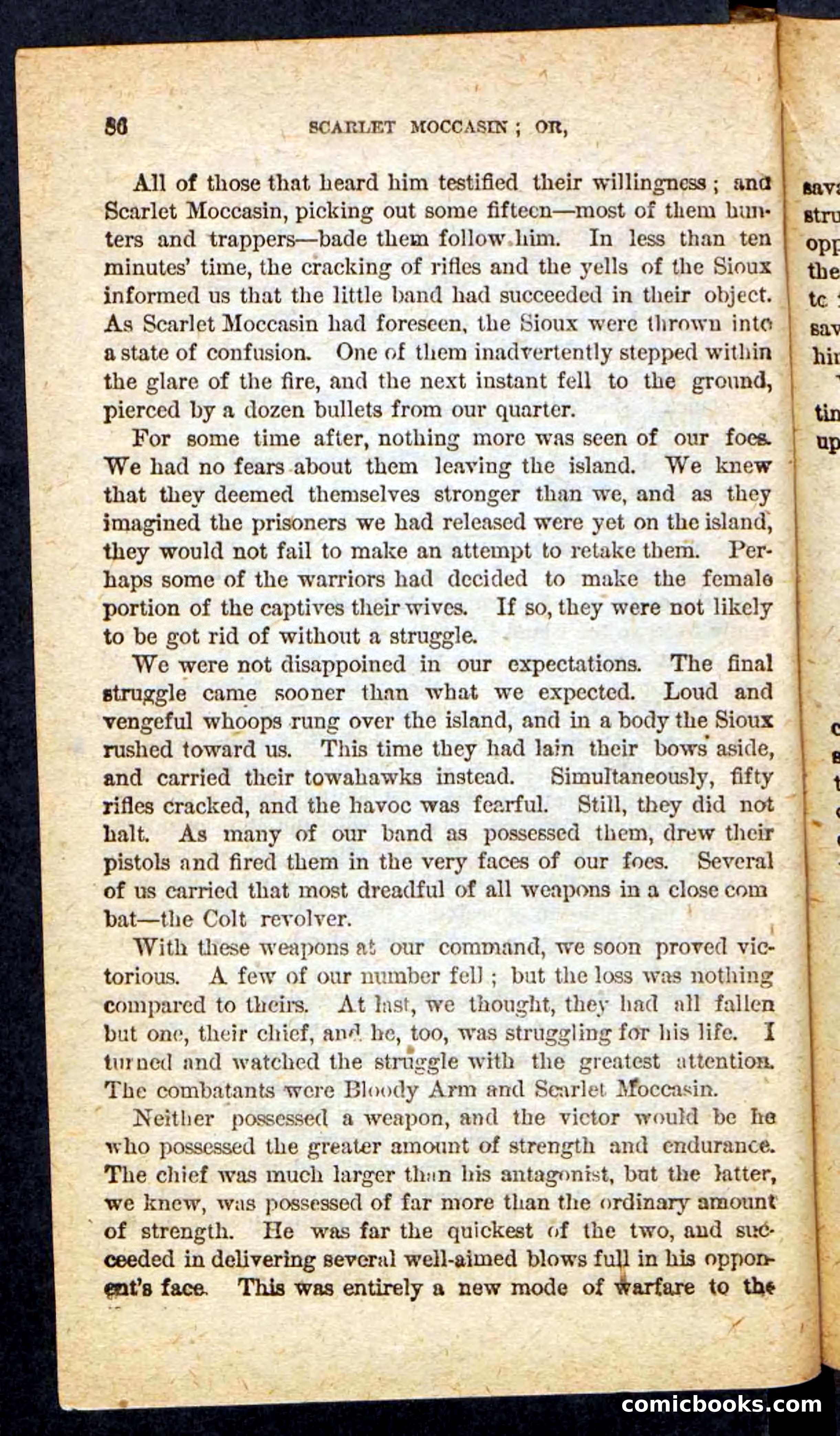 Beadle's Pocket Novels No. 136: Scarlet Moccasin — page 82 of 100