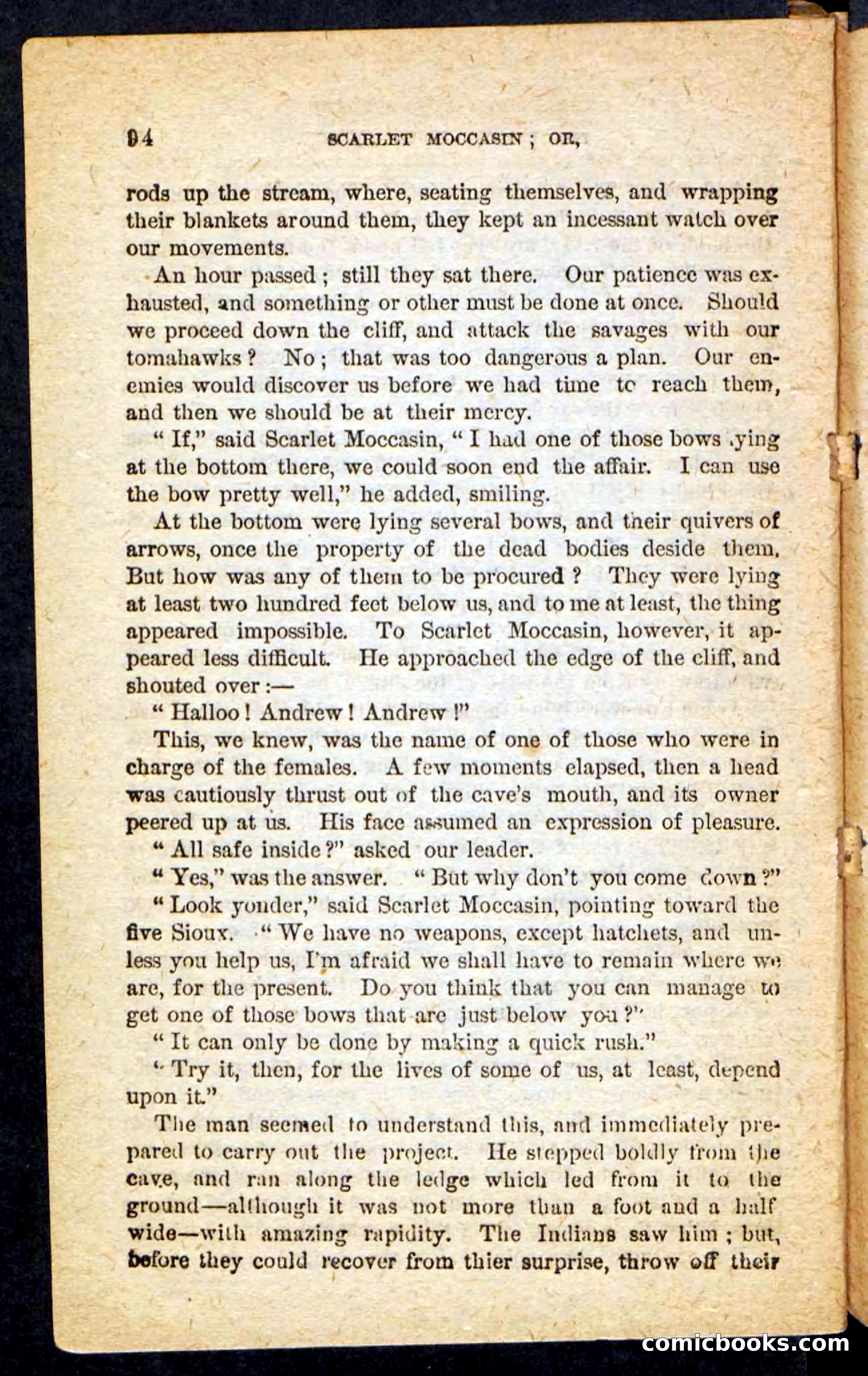 Beadle's Pocket Novels No. 136: Scarlet Moccasin — page 90 of 100
