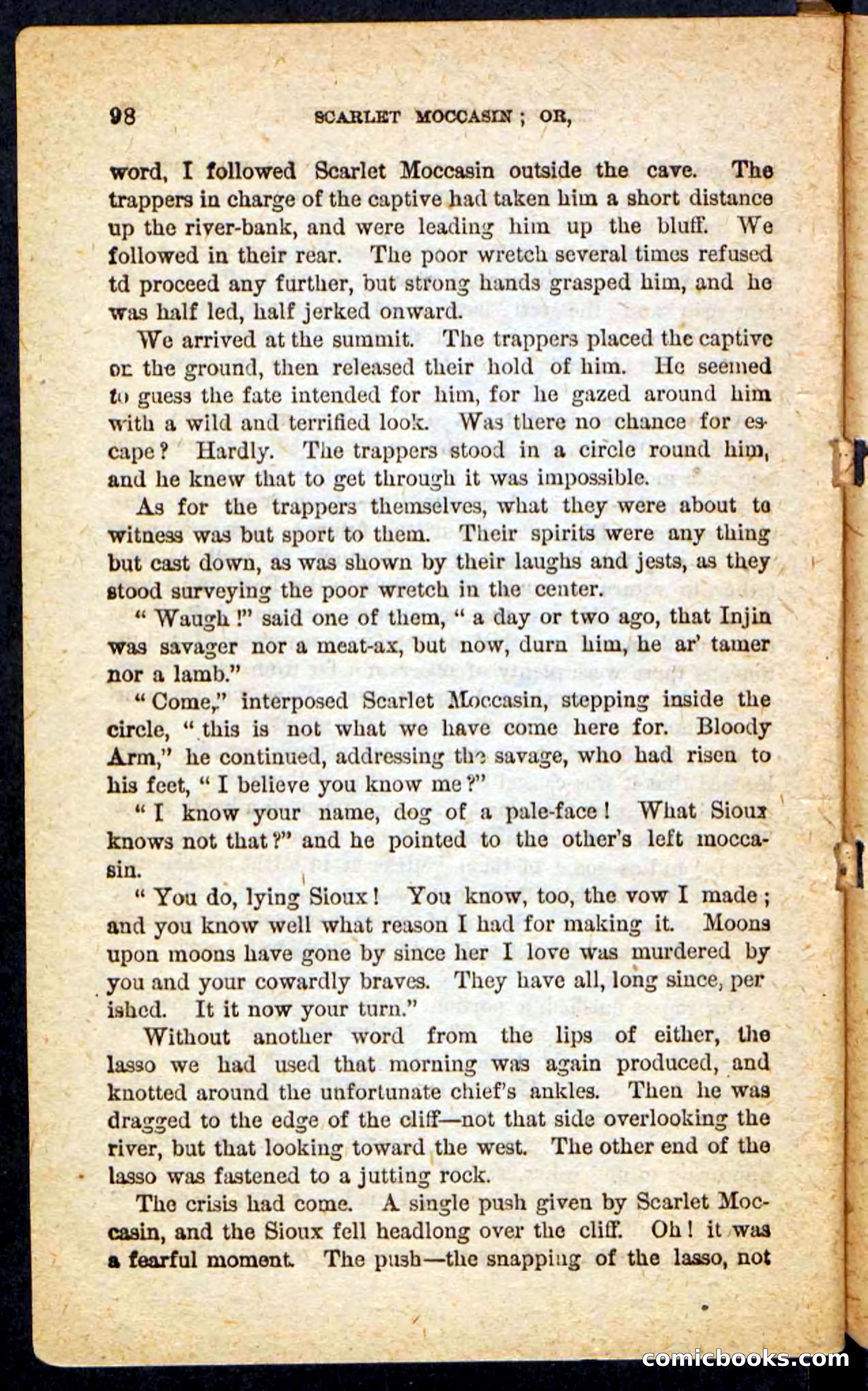 Beadle's Pocket Novels No. 136: Scarlet Moccasin — page 94 of 100
