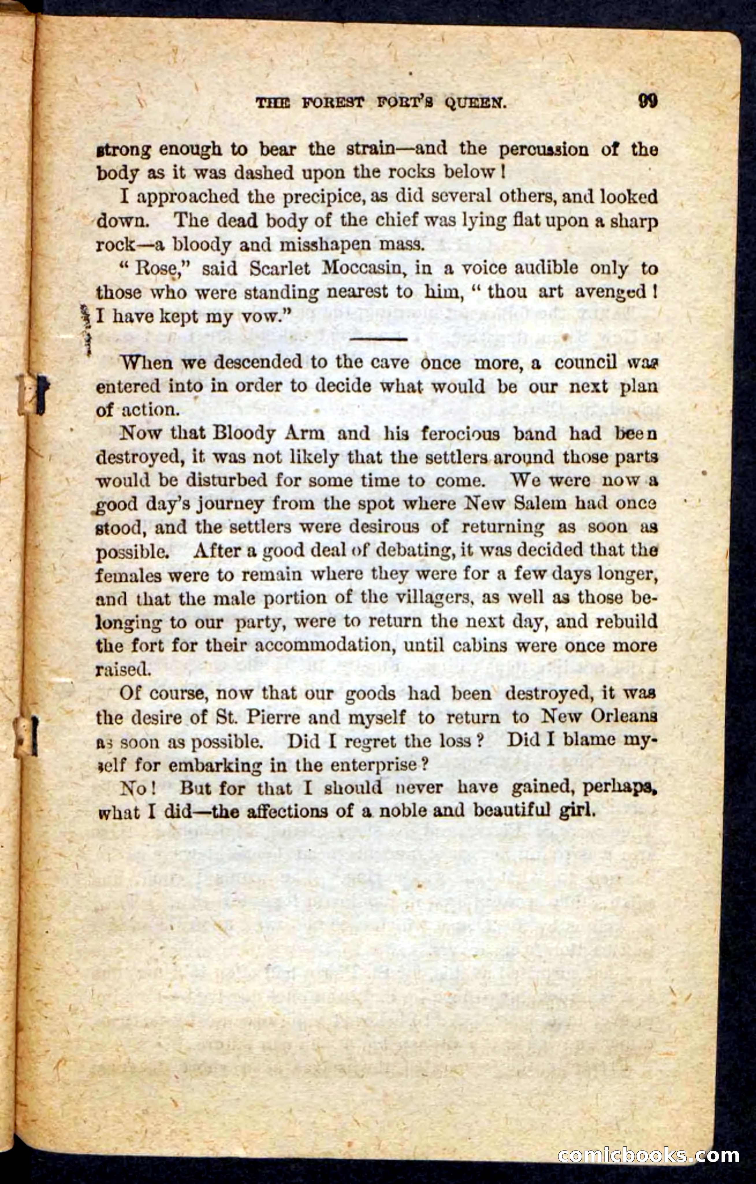 Beadle's Pocket Novels No. 136: Scarlet Moccasin — page 95 of 100
