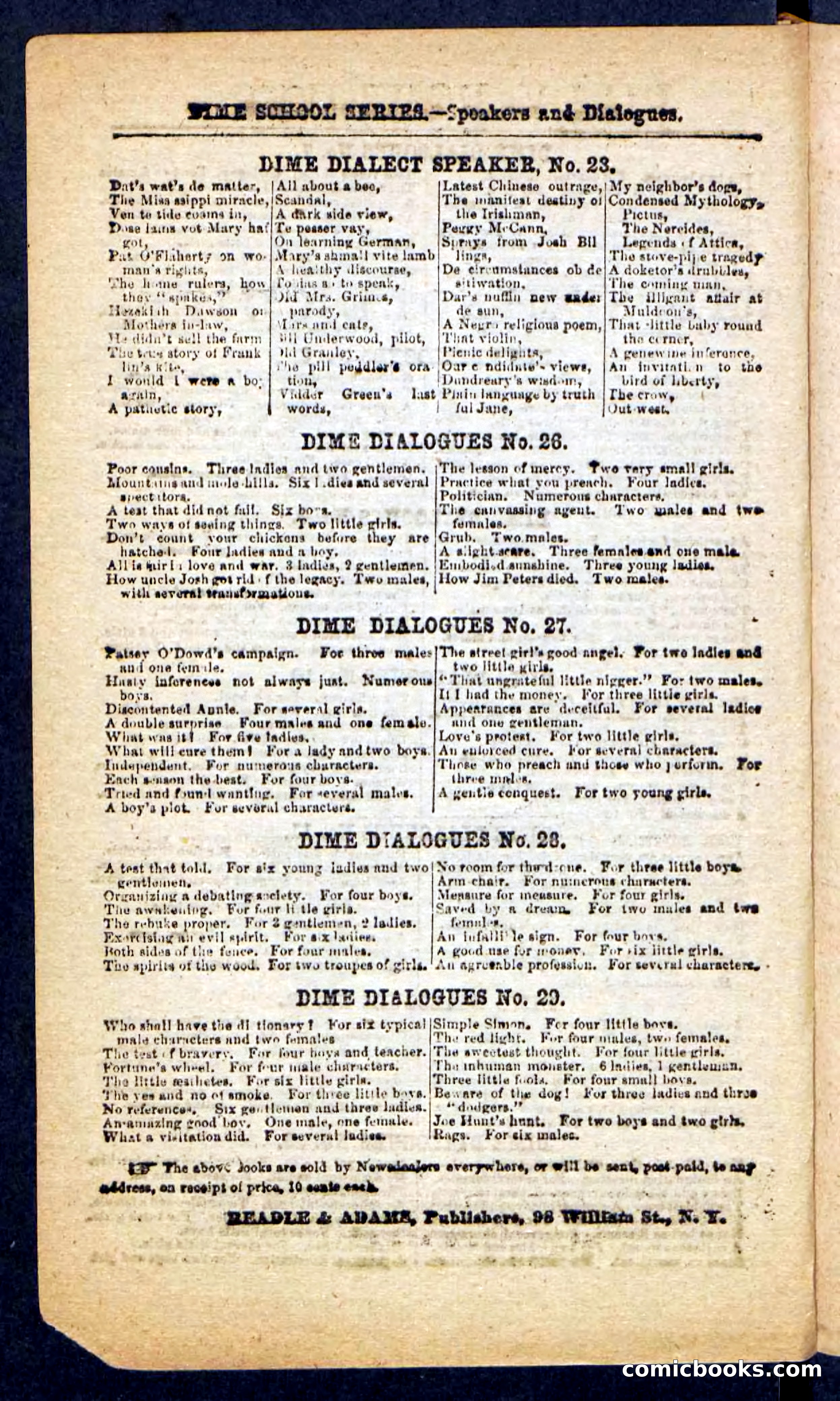 Beadle's Pocket Novels No. 152 — page 98 of 100