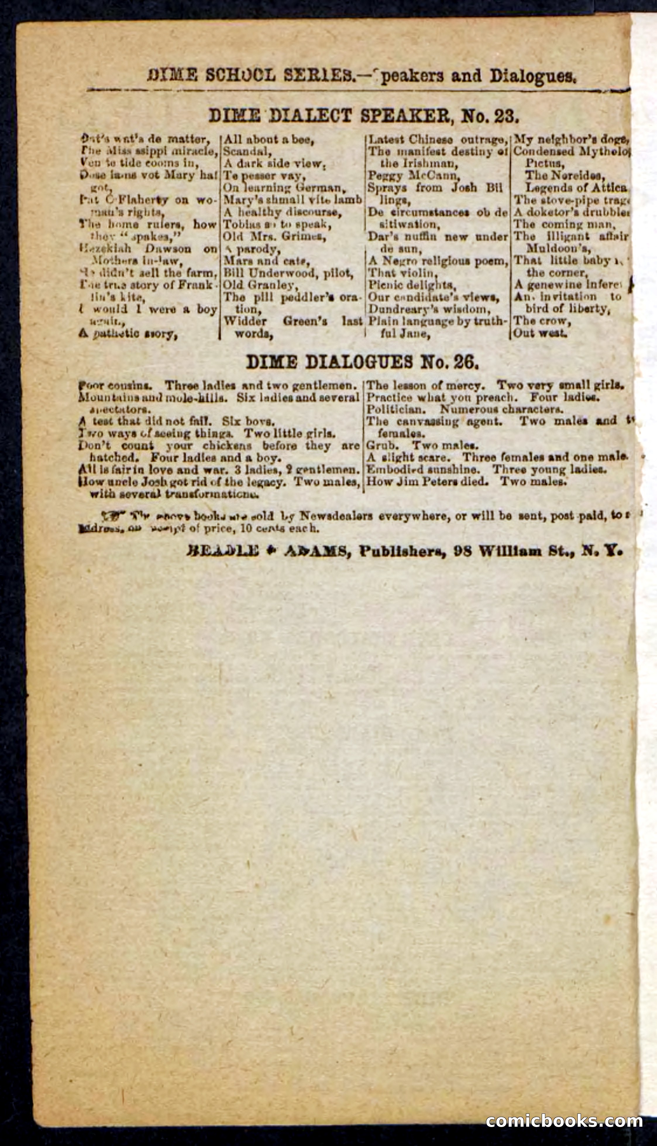 Beadle's Pocket Novels No. 162: Canebrake Mose — page 98 of 100