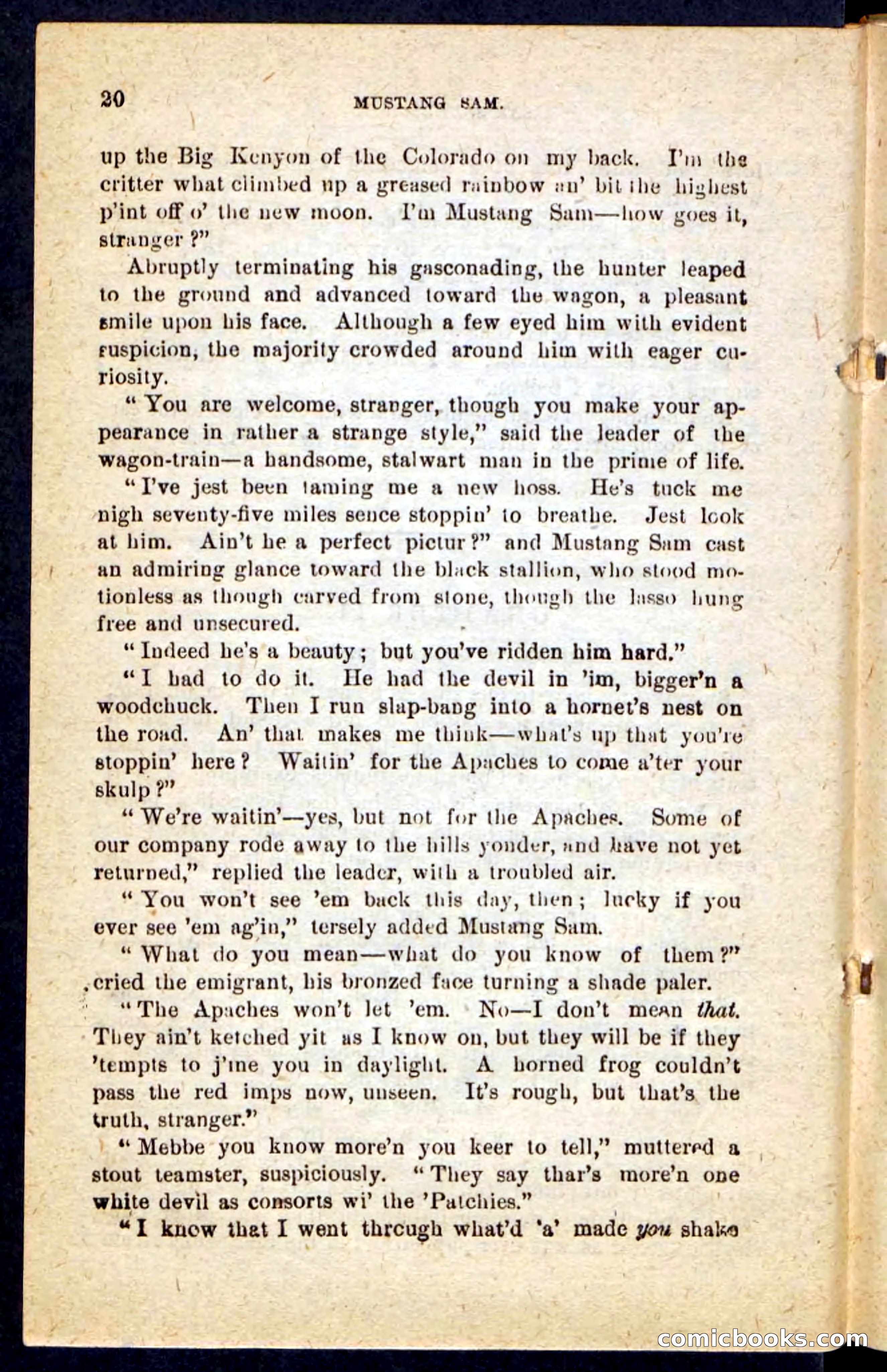 Beadle's Pocket Novels No. 184: Mustang Sam — page 16 of 100