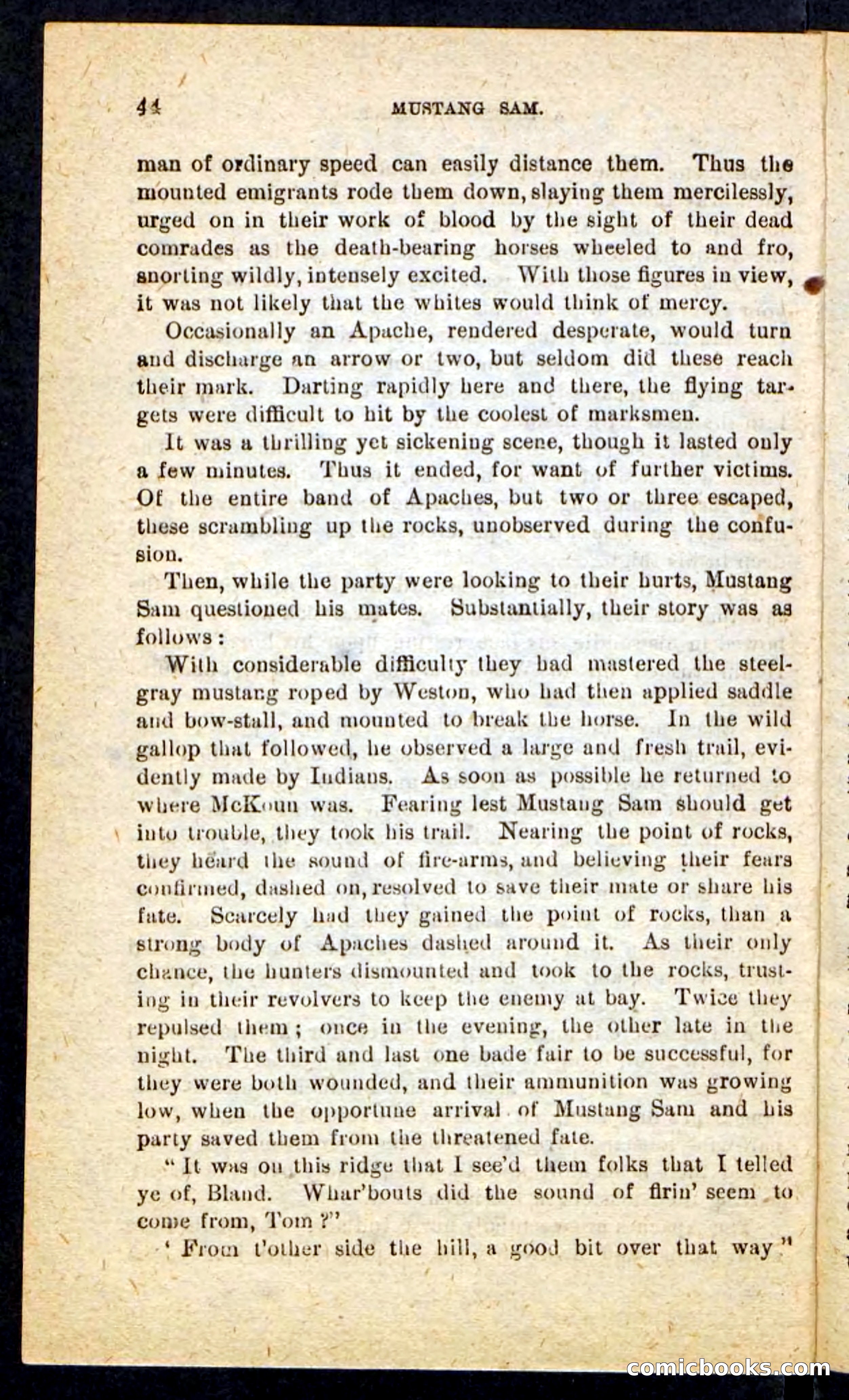 Beadle's Pocket Novels No. 184: Mustang Sam — page 40 of 100