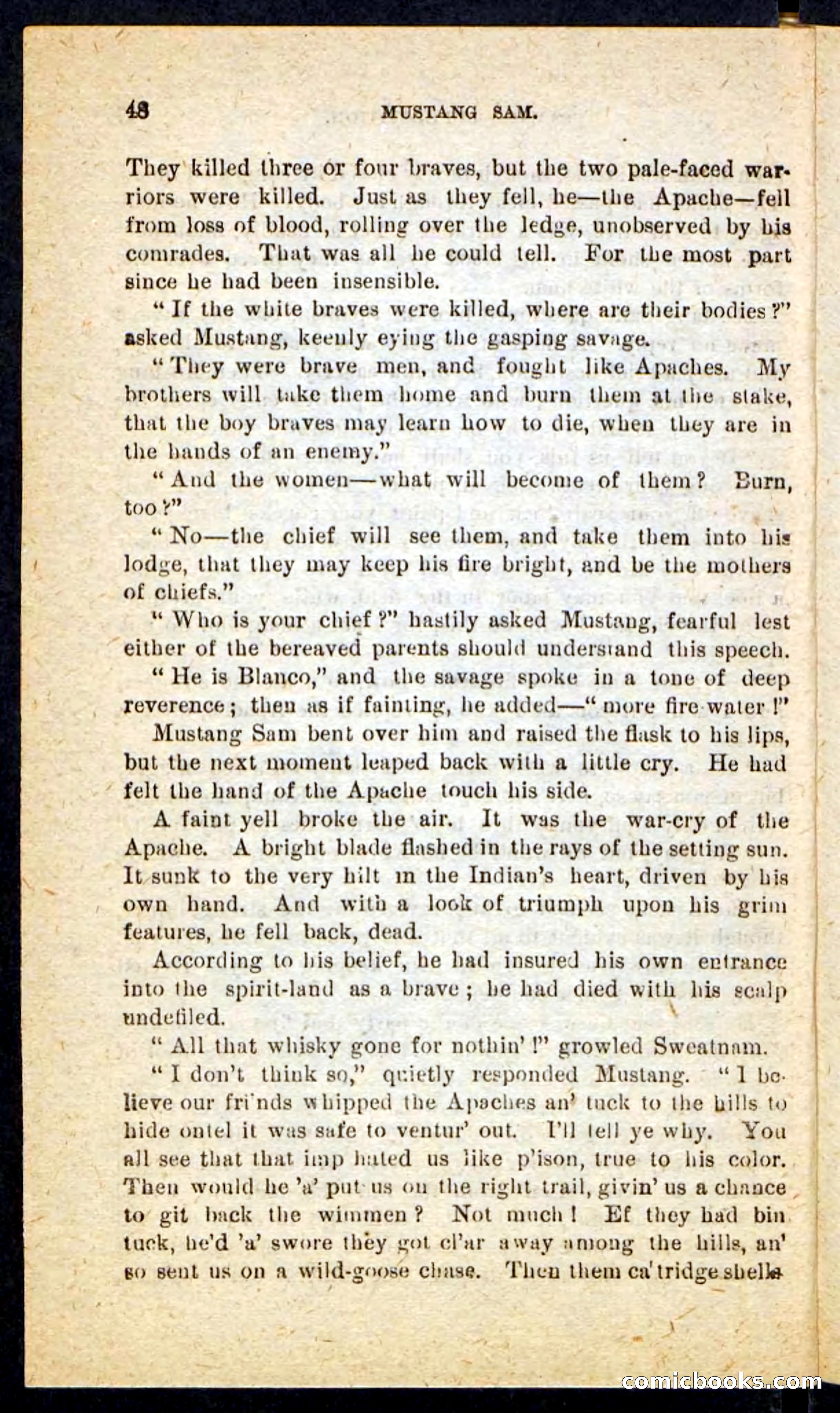Beadle's Pocket Novels No. 184: Mustang Sam — page 44 of 100