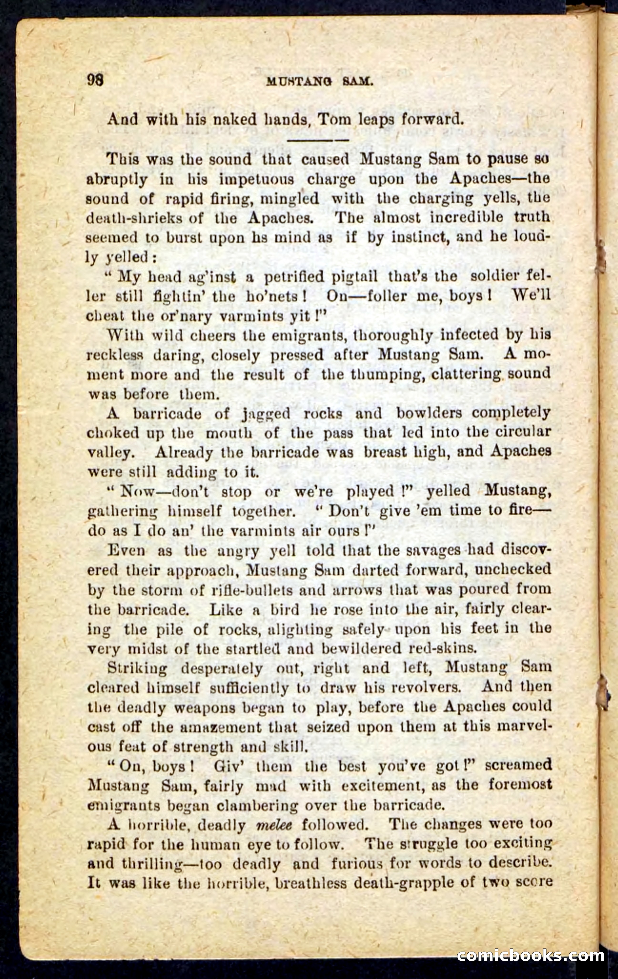 Beadle's Pocket Novels No. 184: Mustang Sam — page 94 of 100