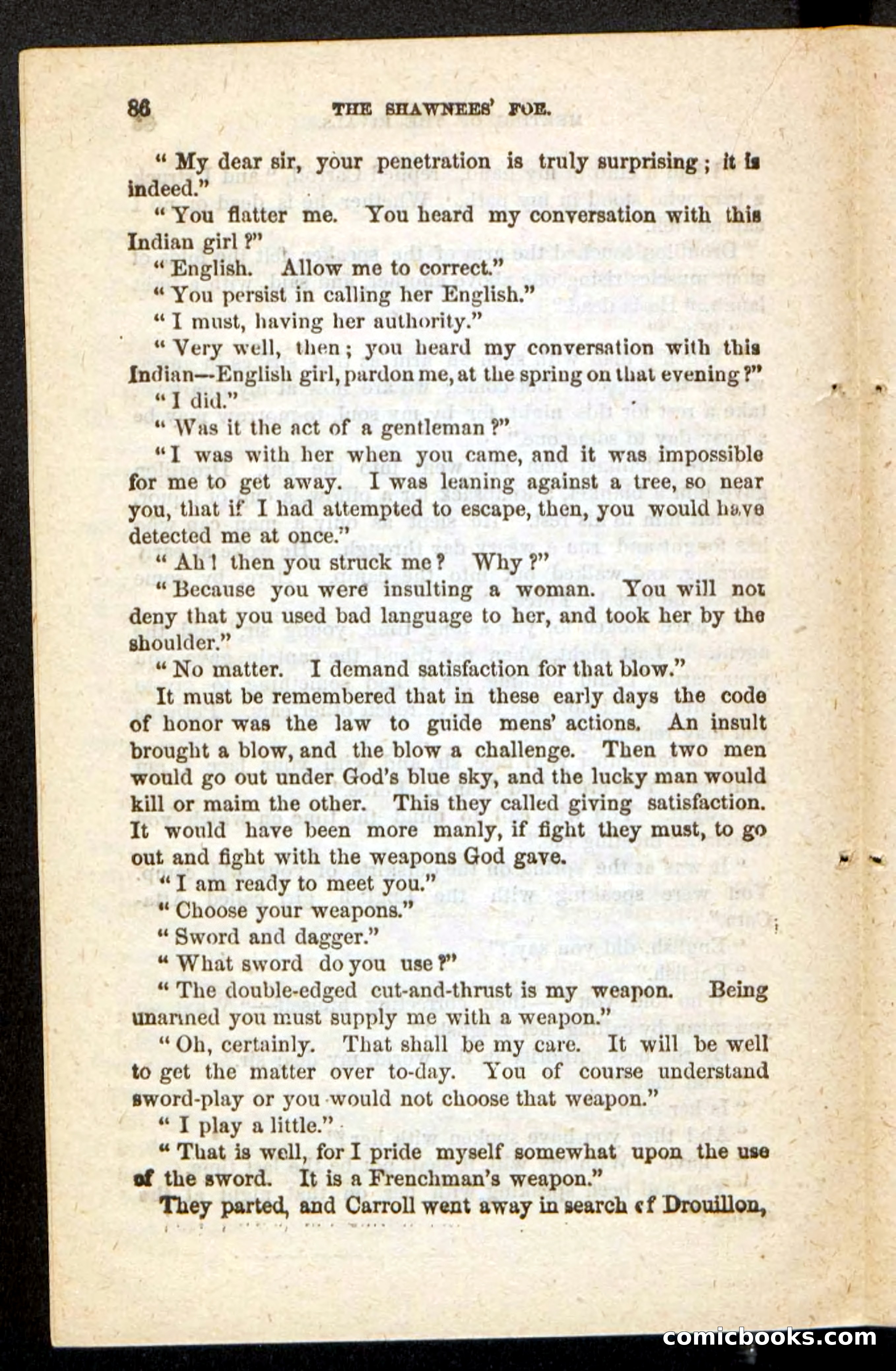 Beadle's Pocket Novels No. 188: The Shawnees' Foe — page 82 of 98
