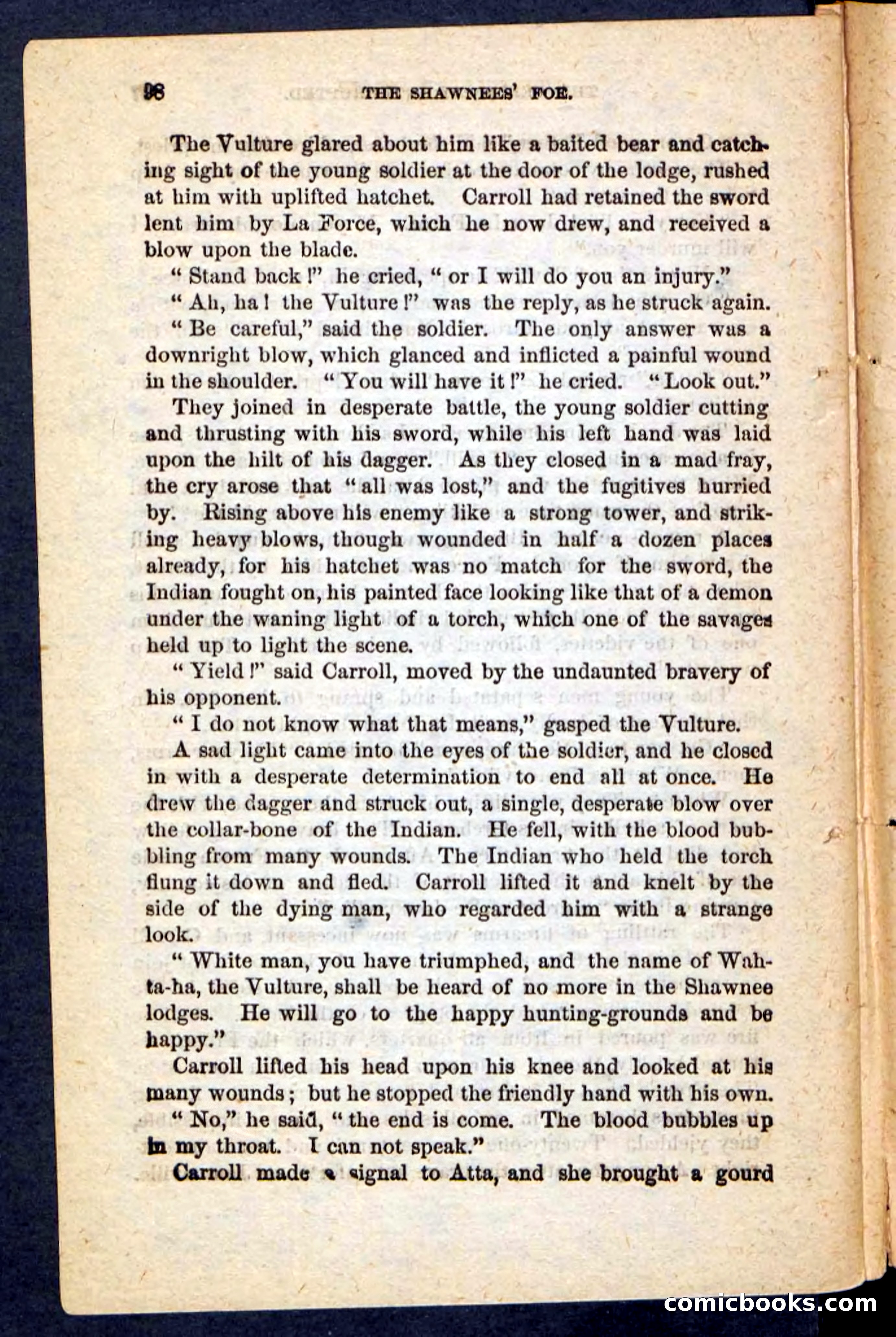 Beadle's Pocket Novels No. 188: The Shawnees' Foe — page 92 of 98