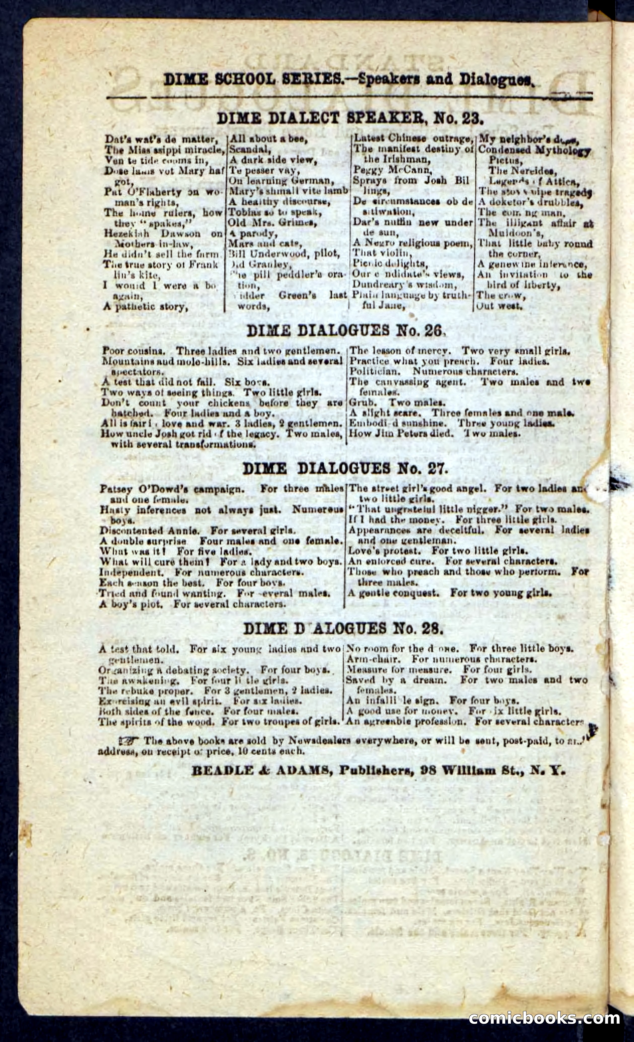 Beadle's Pocket Novels No. 190: Old Jupe — page 98 of 100