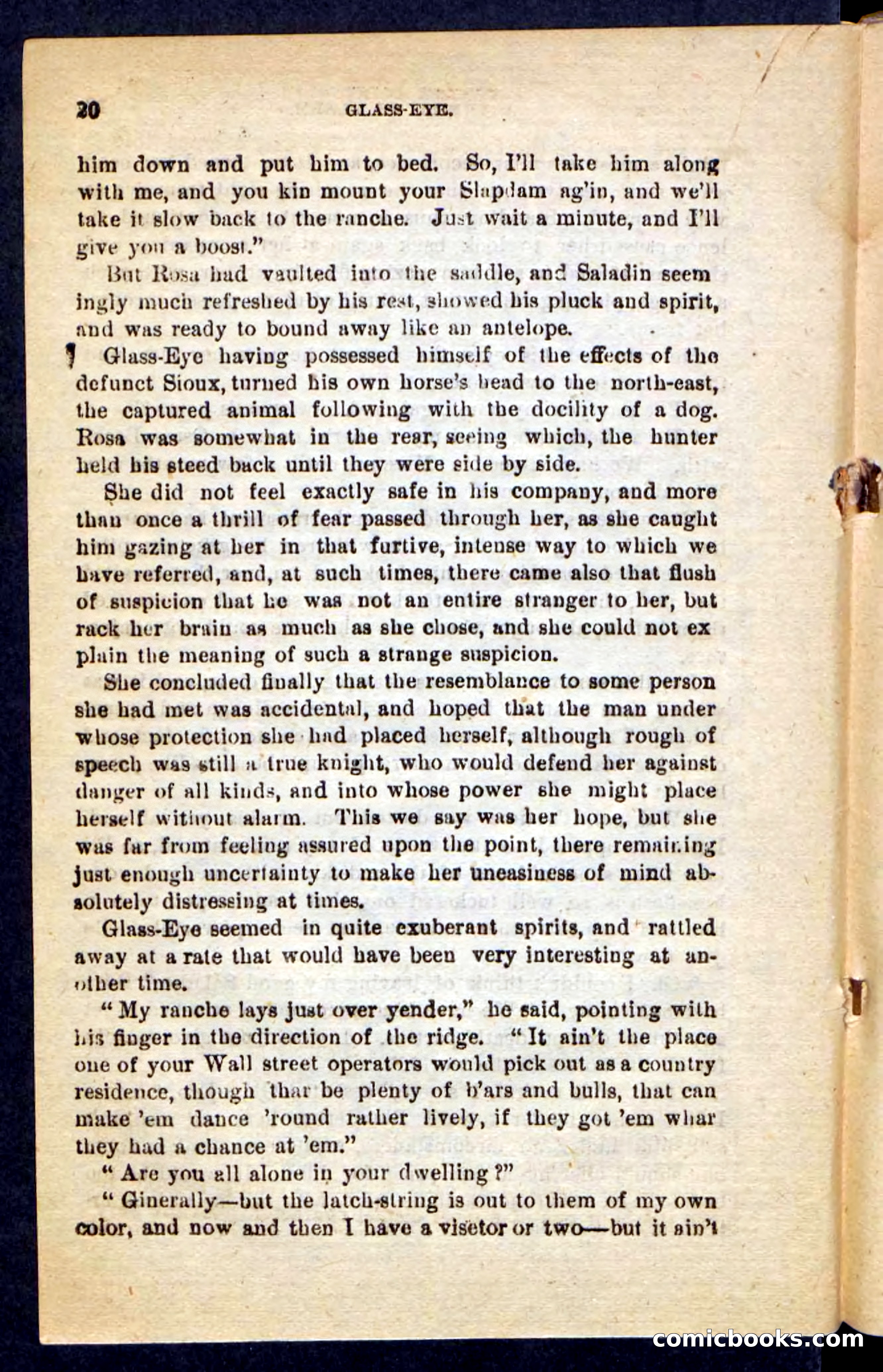 Beadle's Pocket Novels No. 196: Glass-Eye — page 16 of 100