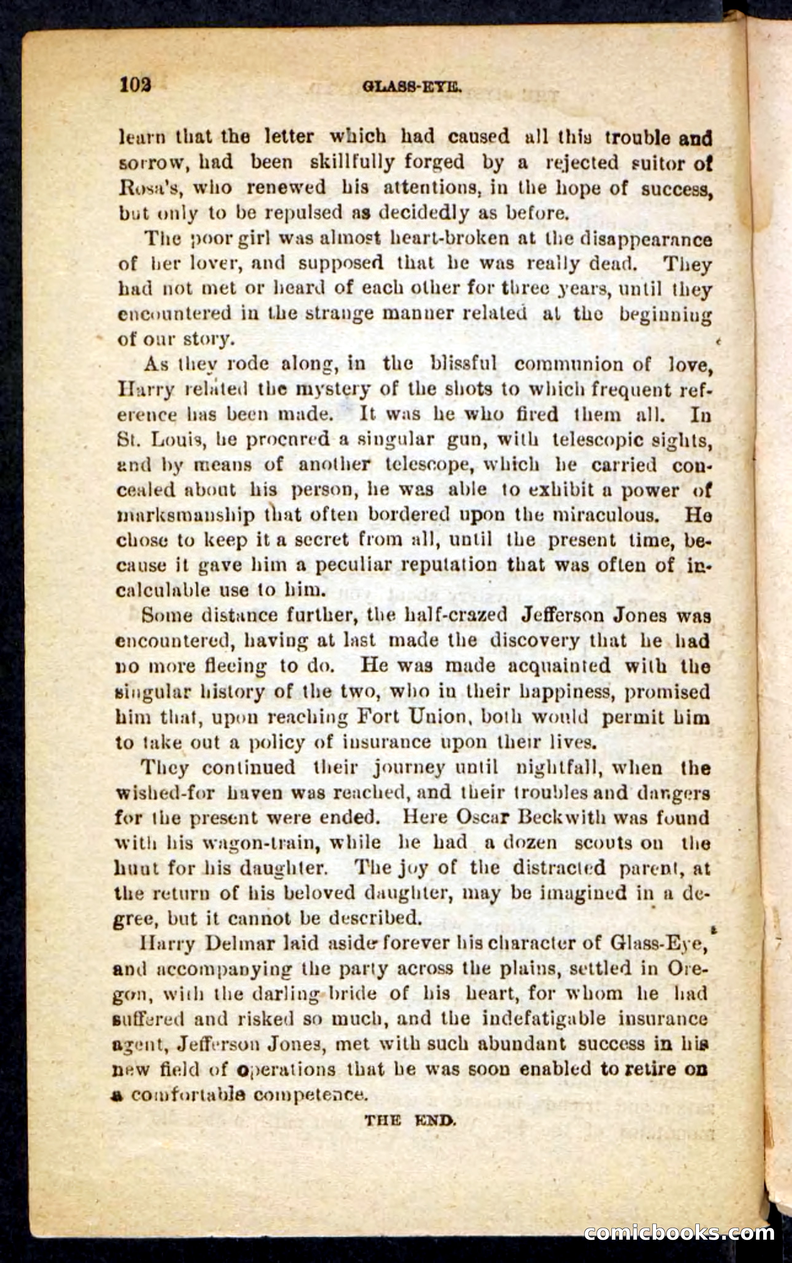 Beadle's Pocket Novels No. 196: Glass-Eye — page 98 of 100