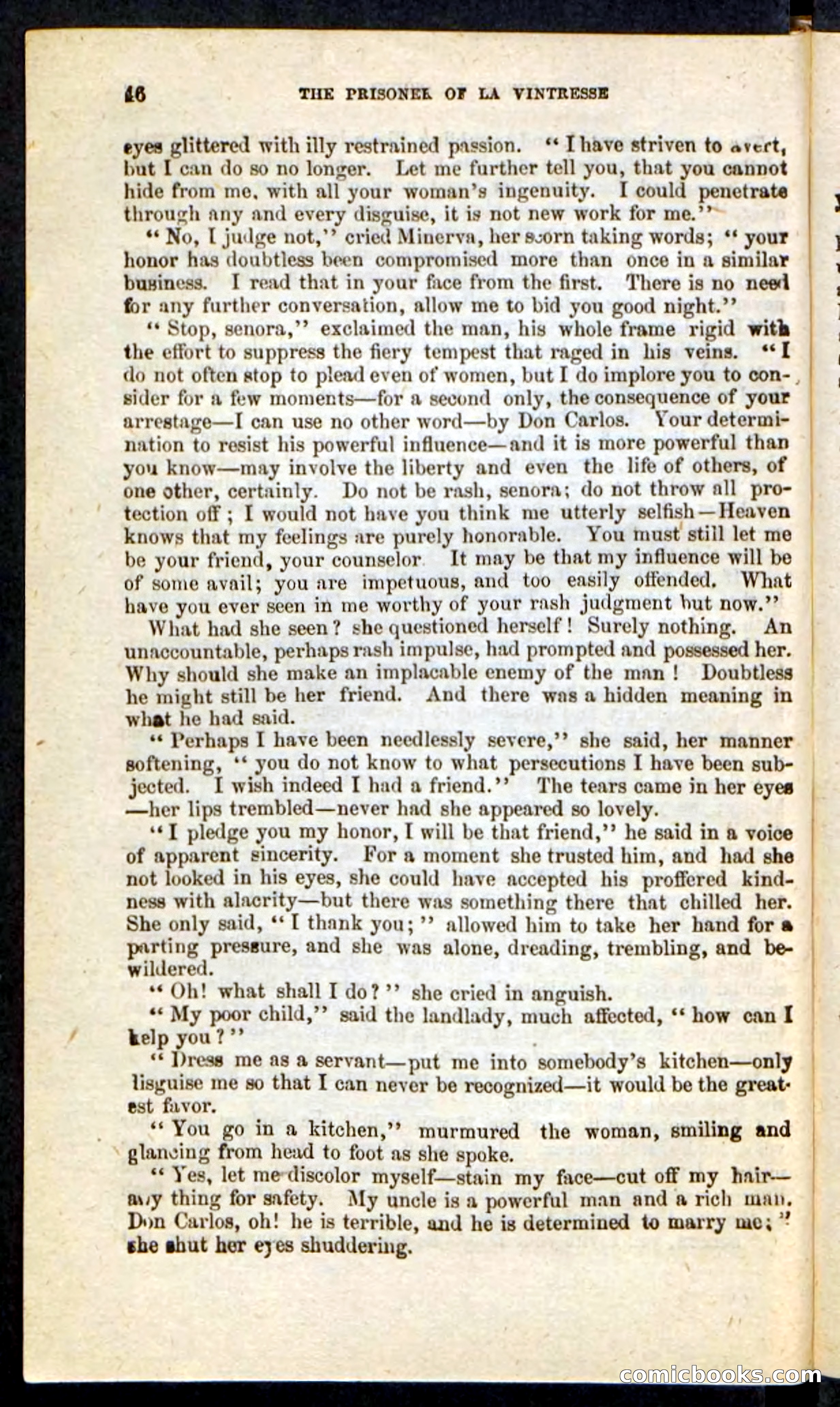 Beadle's Pocket Novels No. 215: Prisoner of La Vintresse — page 42 of 100