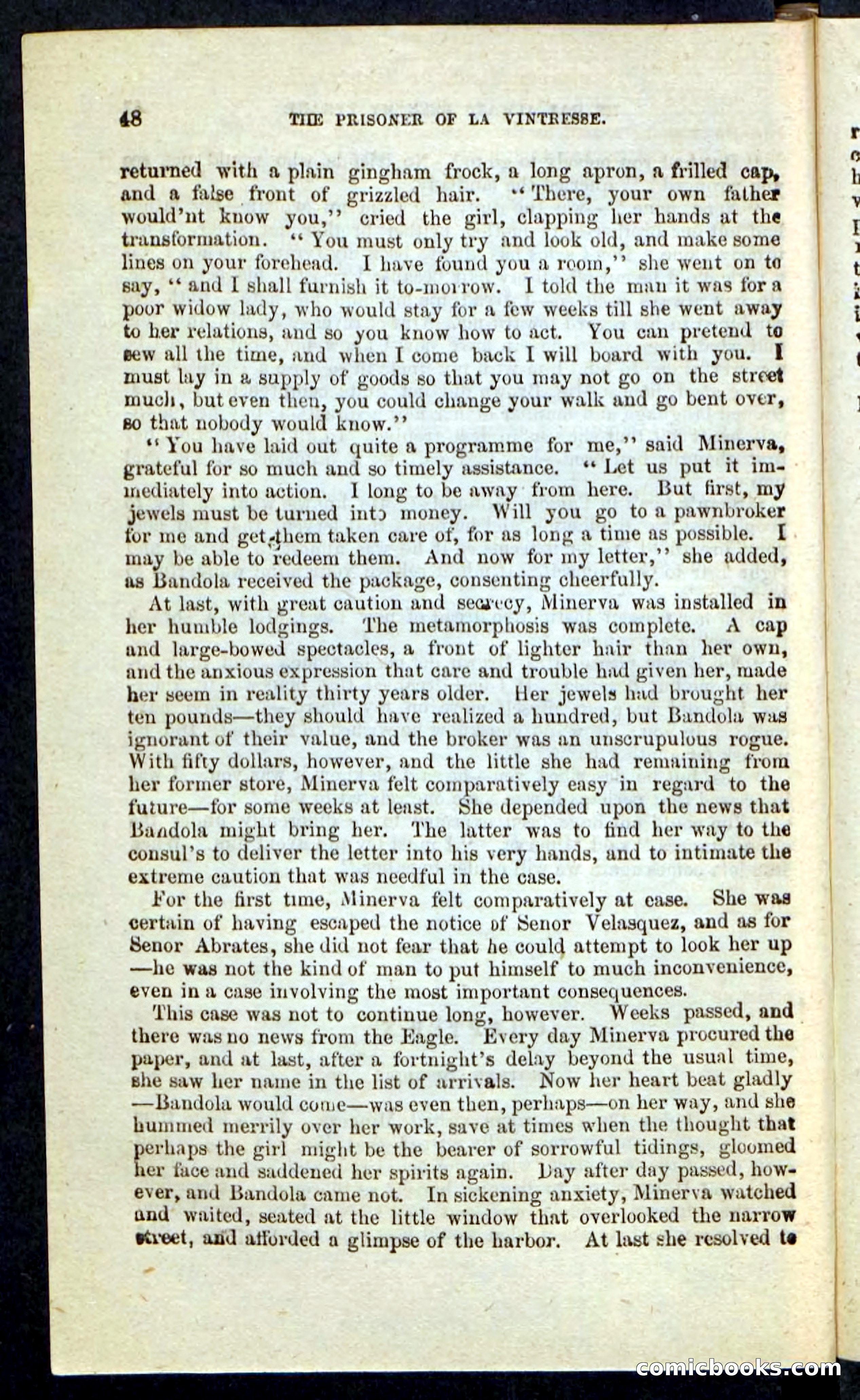 Beadle's Pocket Novels No. 215: Prisoner of La Vintresse — page 44 of 100