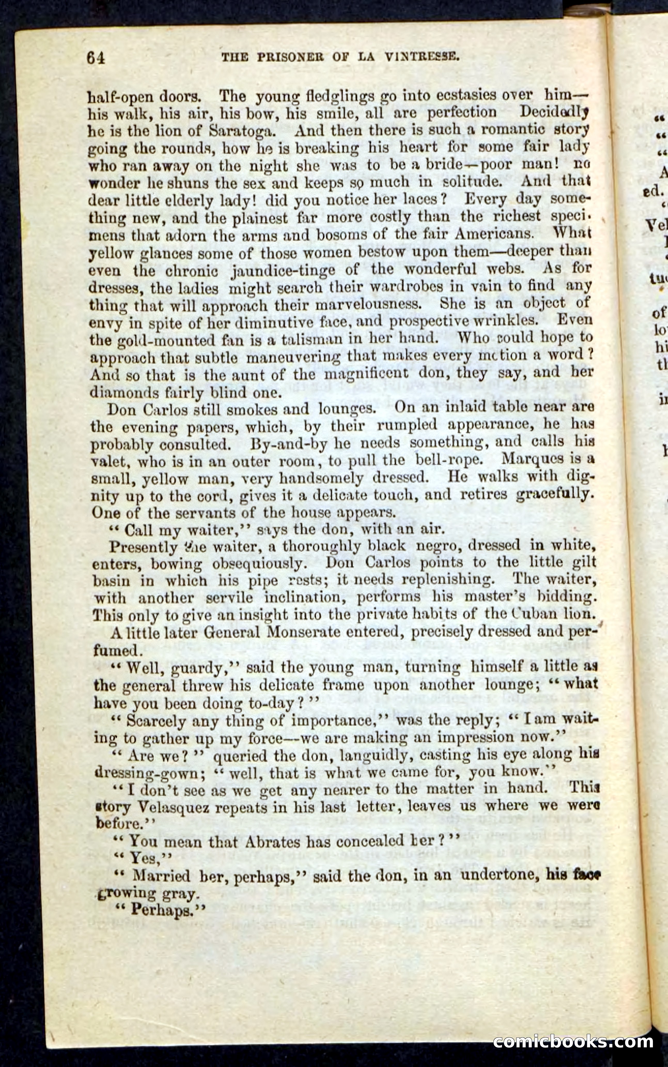 Beadle's Pocket Novels No. 215: Prisoner of La Vintresse — page 60 of 100