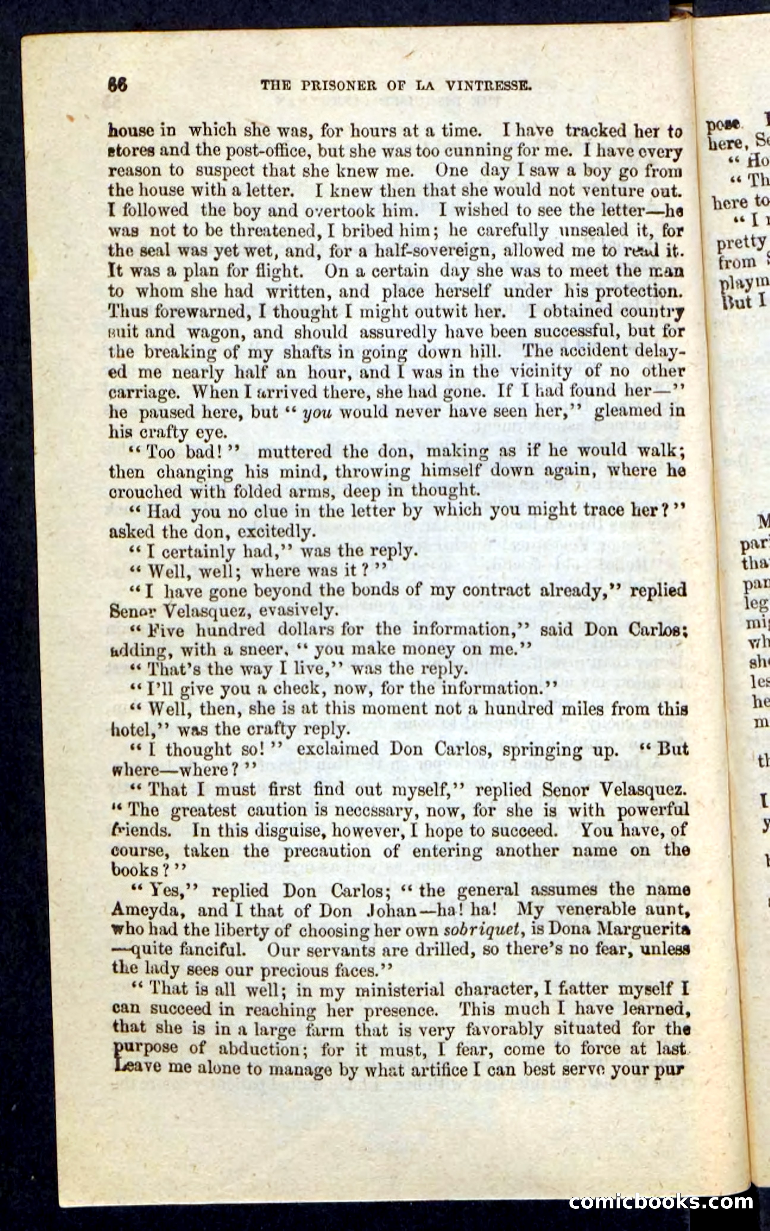 Beadle's Pocket Novels No. 215: Prisoner of La Vintresse — page 62 of 100