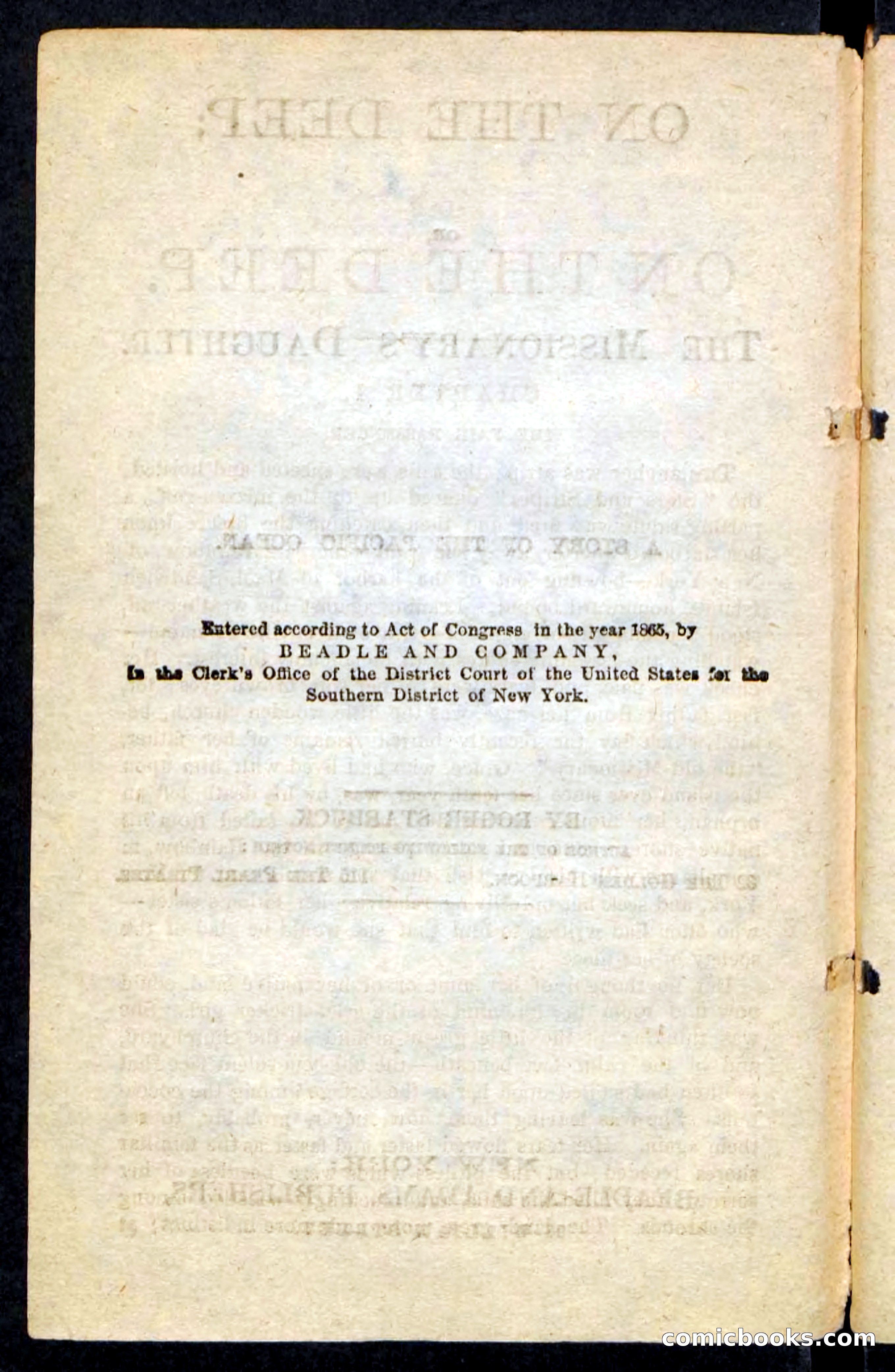 Beadle's Pocket Novels No. 226: On the Deep — page 4 of 100