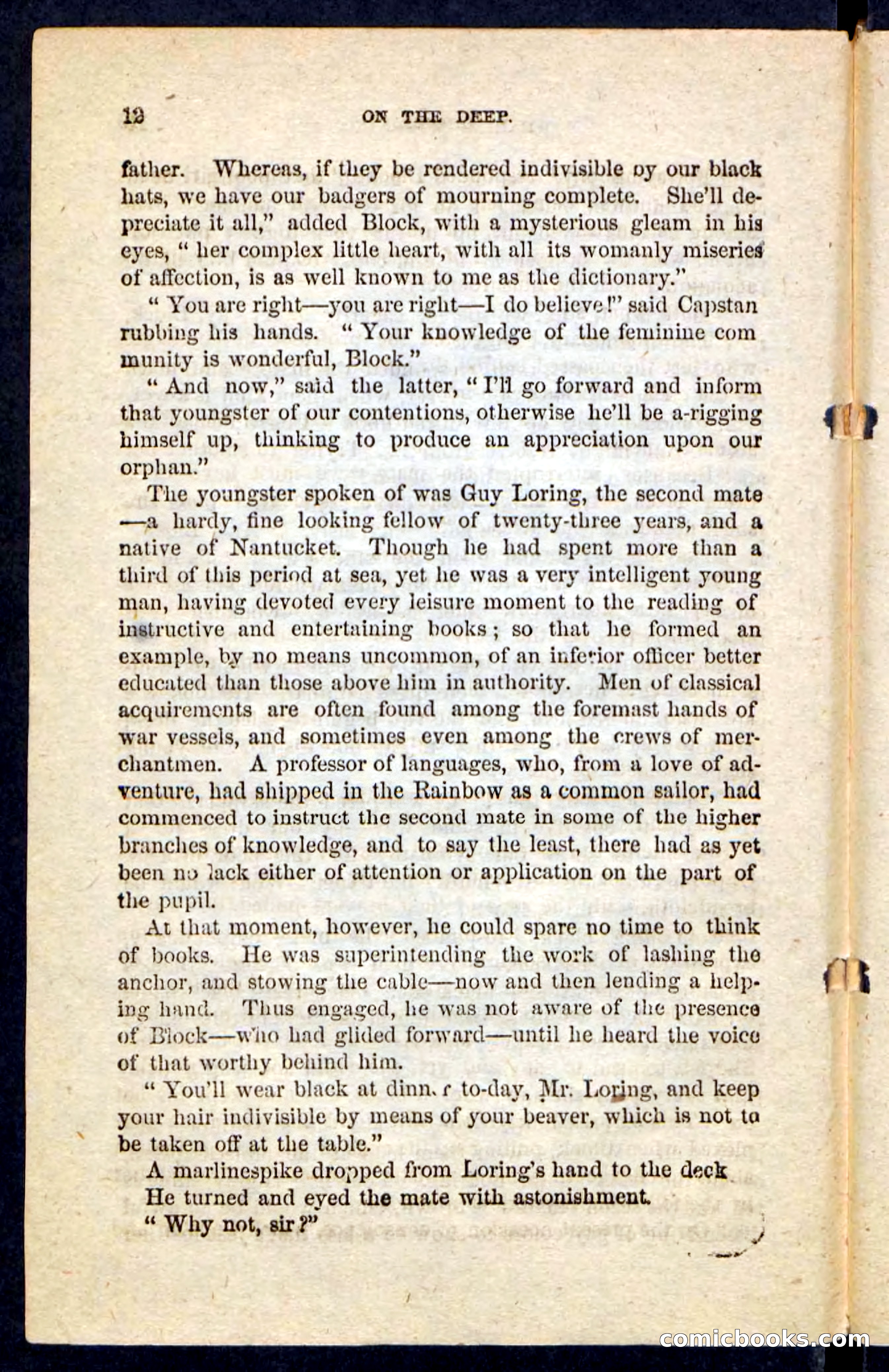 Beadle's Pocket Novels No. 226: On the Deep — page 8 of 100