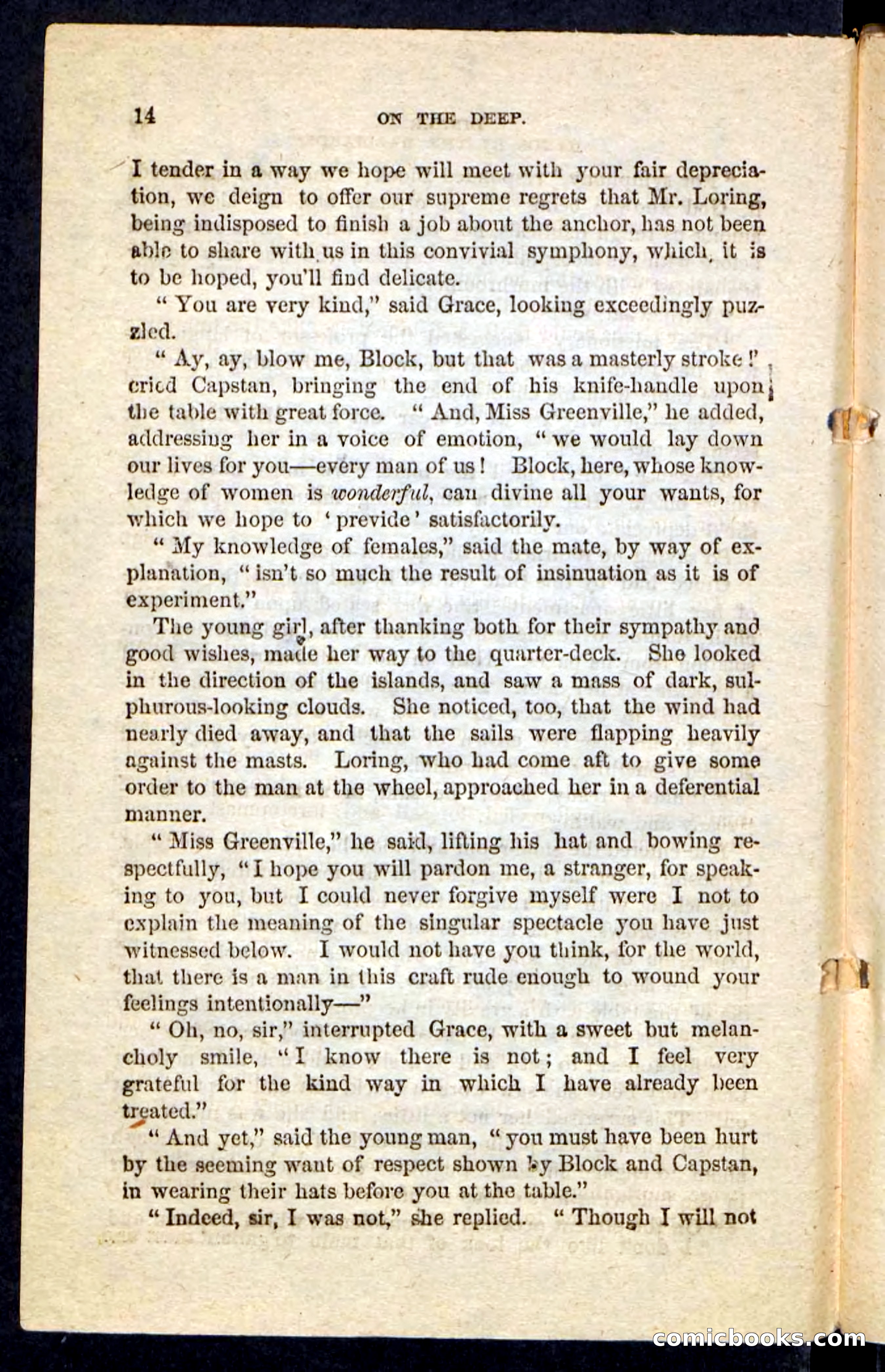 Beadle's Pocket Novels No. 226: On the Deep — page 10 of 100