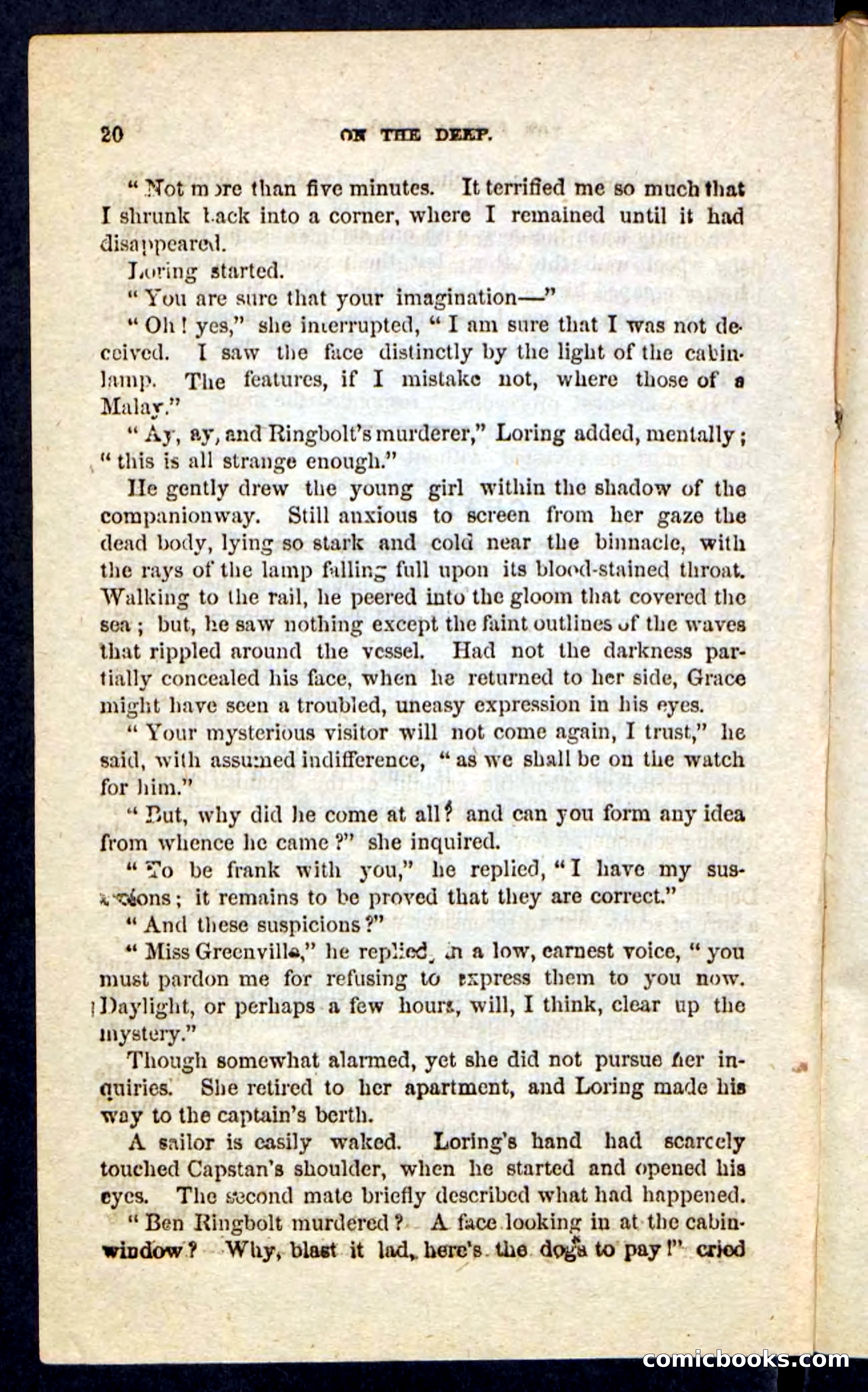 Beadle's Pocket Novels No. 226: On the Deep — page 16 of 100