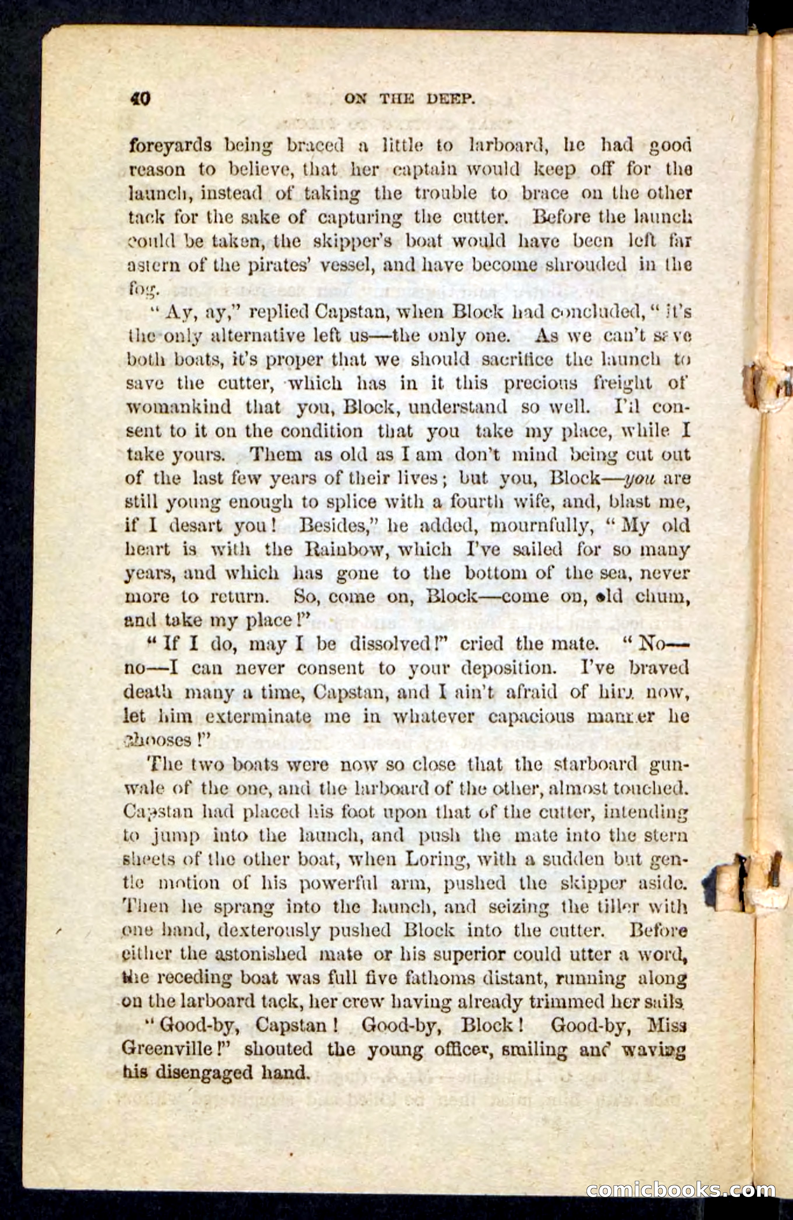 Beadle's Pocket Novels No. 226: On the Deep — page 36 of 100