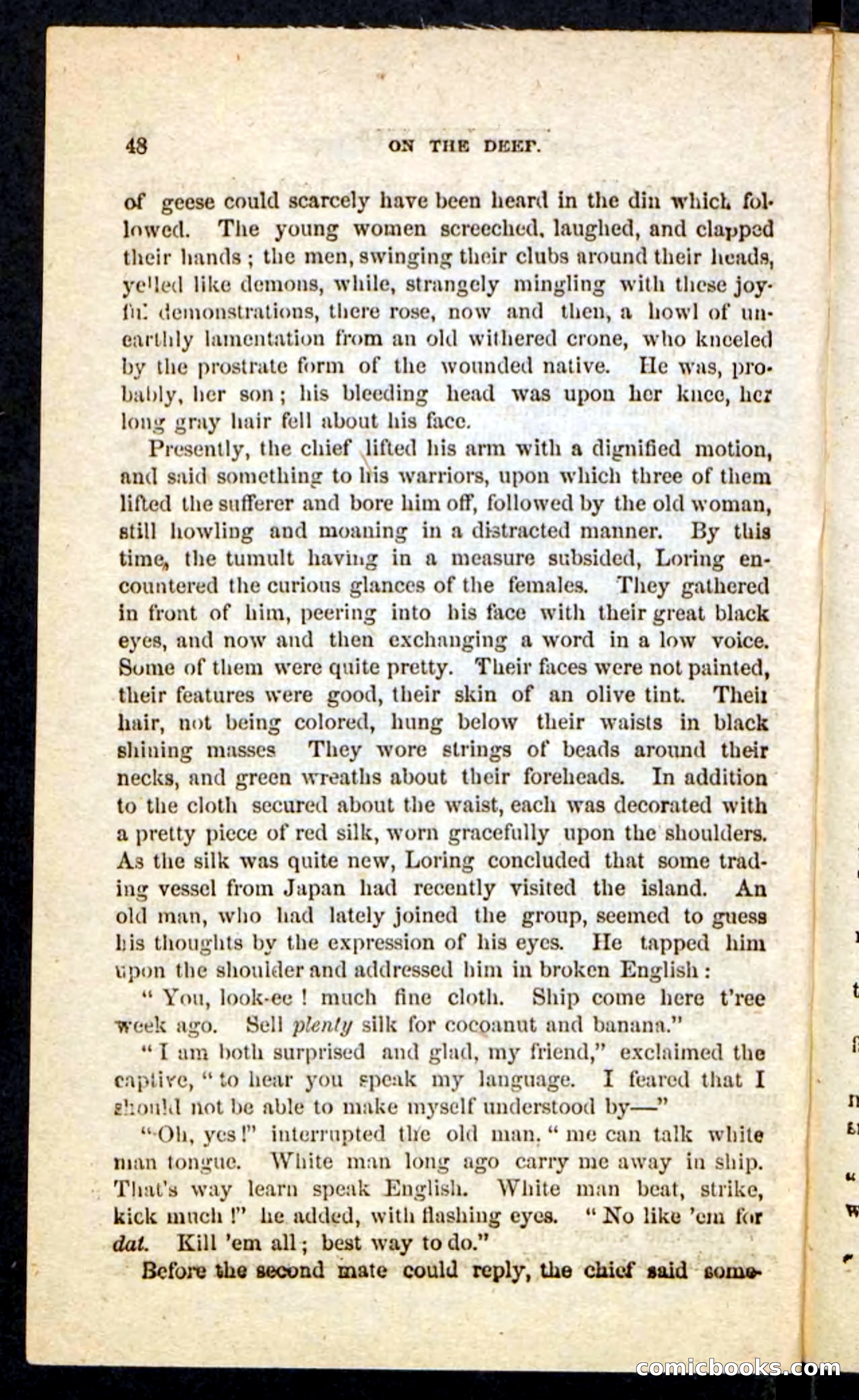 Beadle's Pocket Novels No. 226: On the Deep — page 44 of 100