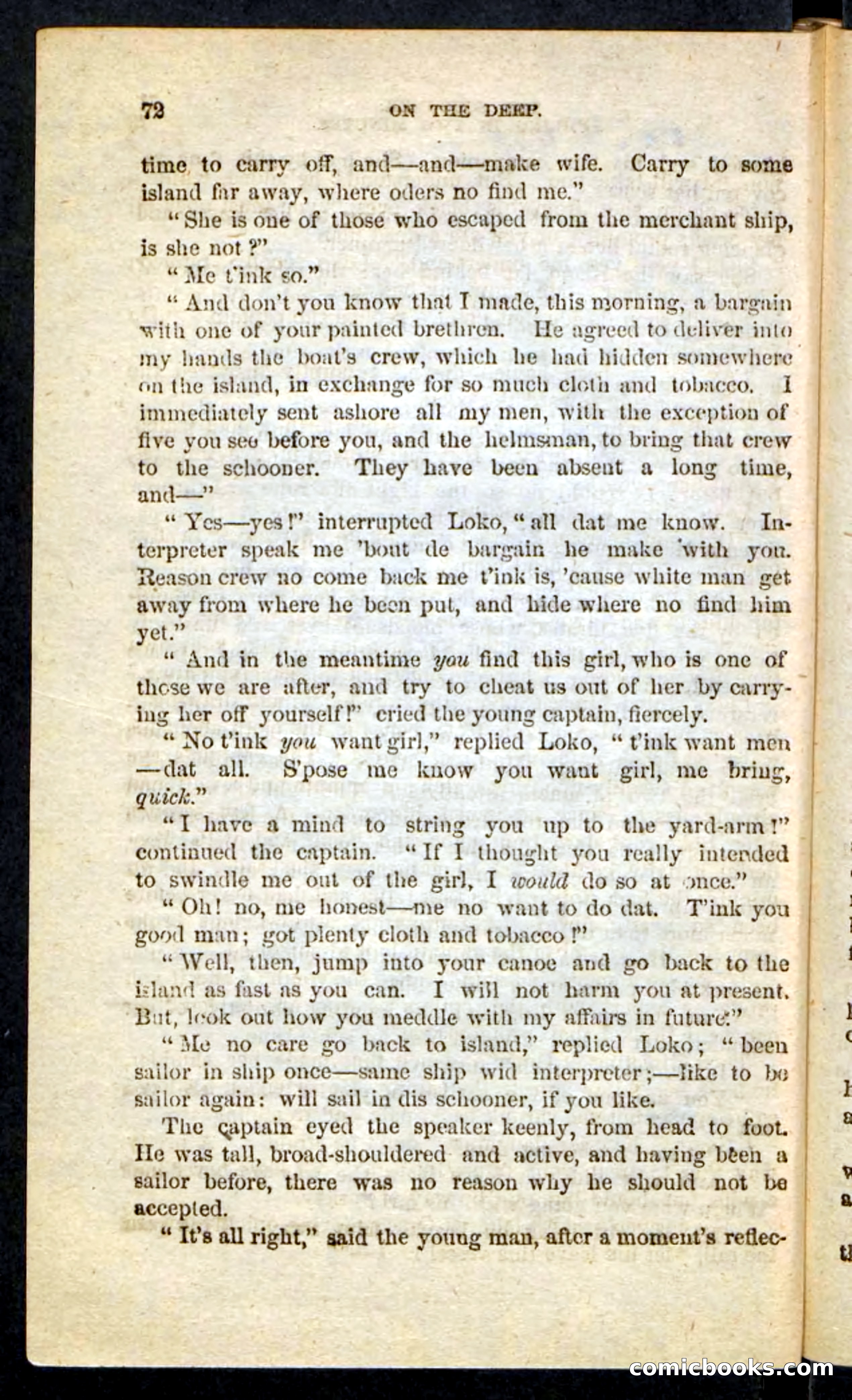 Beadle's Pocket Novels No. 226: On the Deep — page 68 of 100