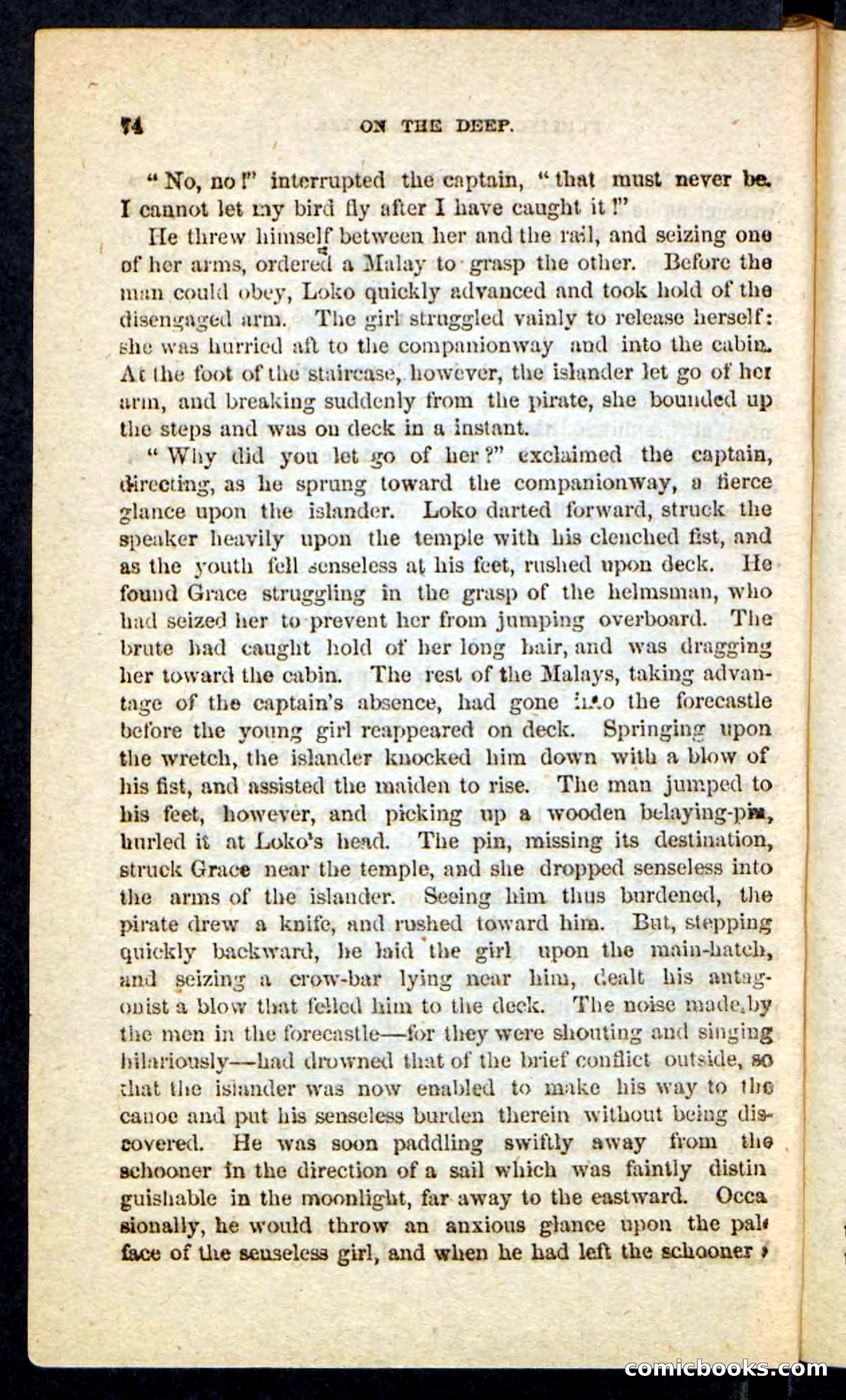 Beadle's Pocket Novels No. 226: On the Deep — page 70 of 100