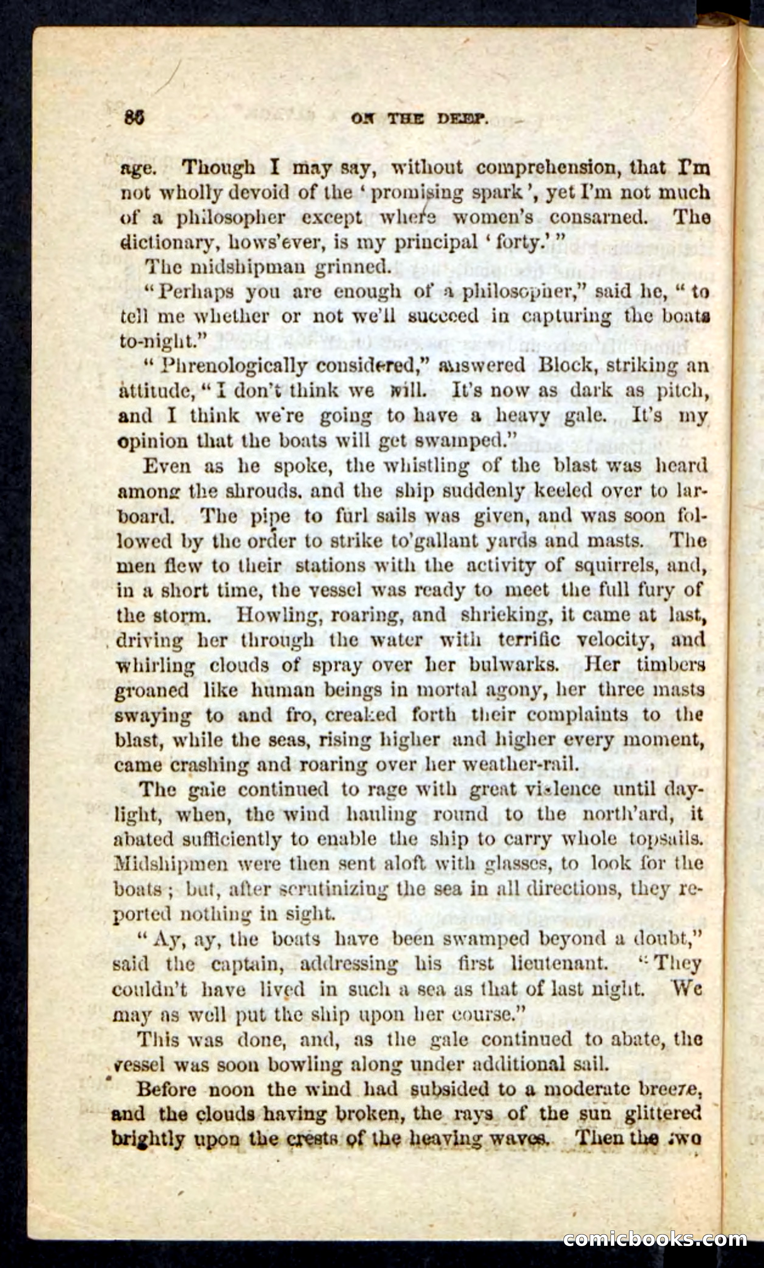 Beadle's Pocket Novels No. 226: On the Deep — page 82 of 100