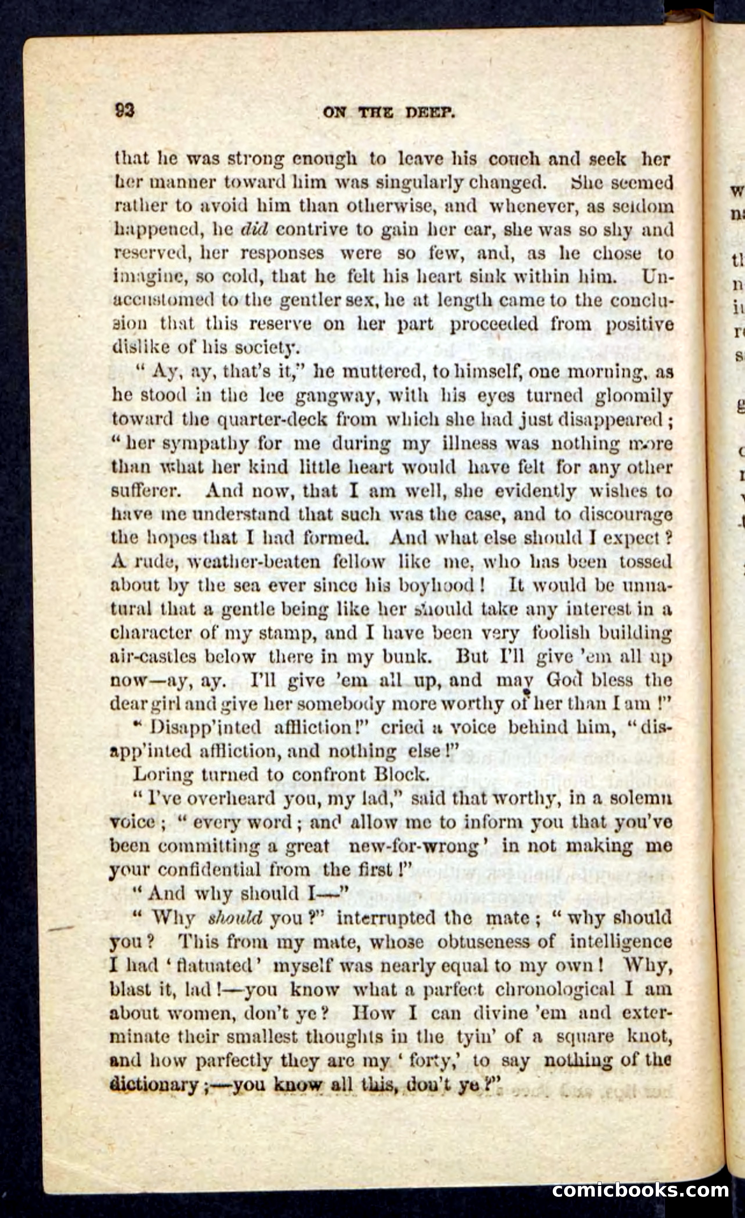 Beadle's Pocket Novels No. 226: On the Deep — page 88 of 100