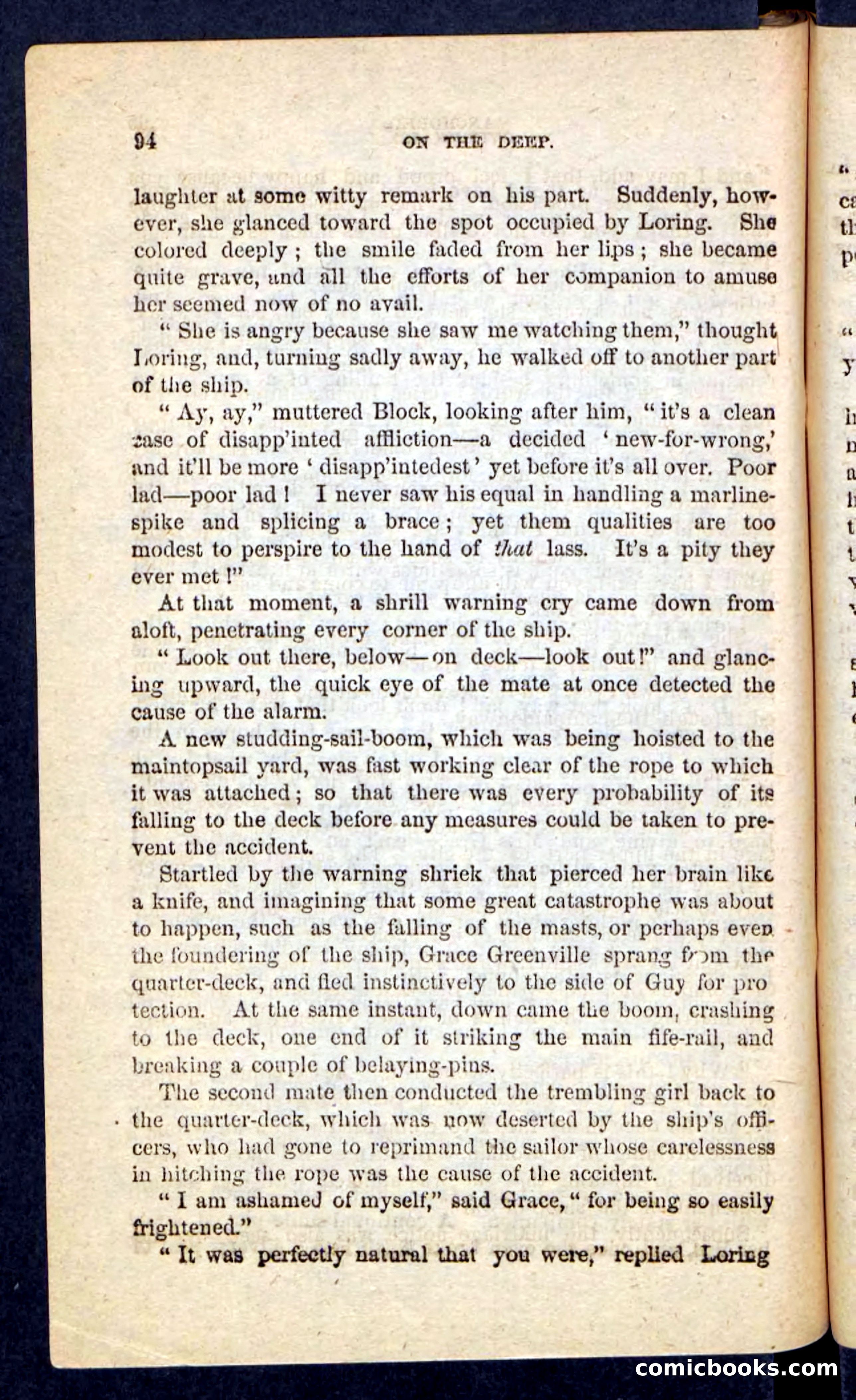 Beadle's Pocket Novels No. 226: On the Deep — page 90 of 100