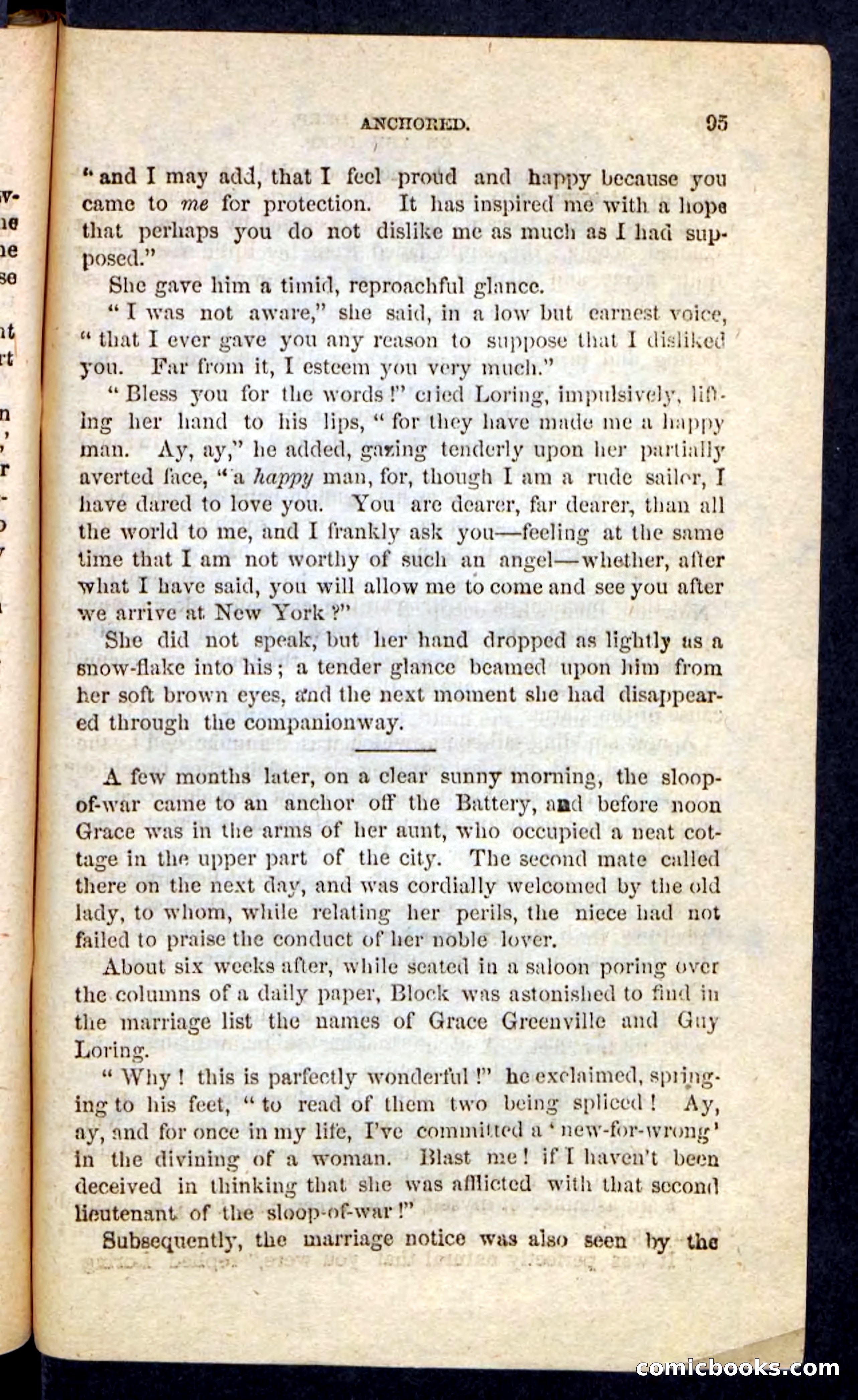 Beadle's Pocket Novels No. 226: On the Deep — page 91 of 100